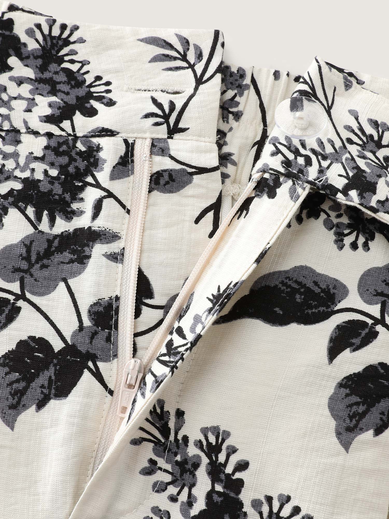 Silhouette Flower Print Wide-Leg Pants - Image 6