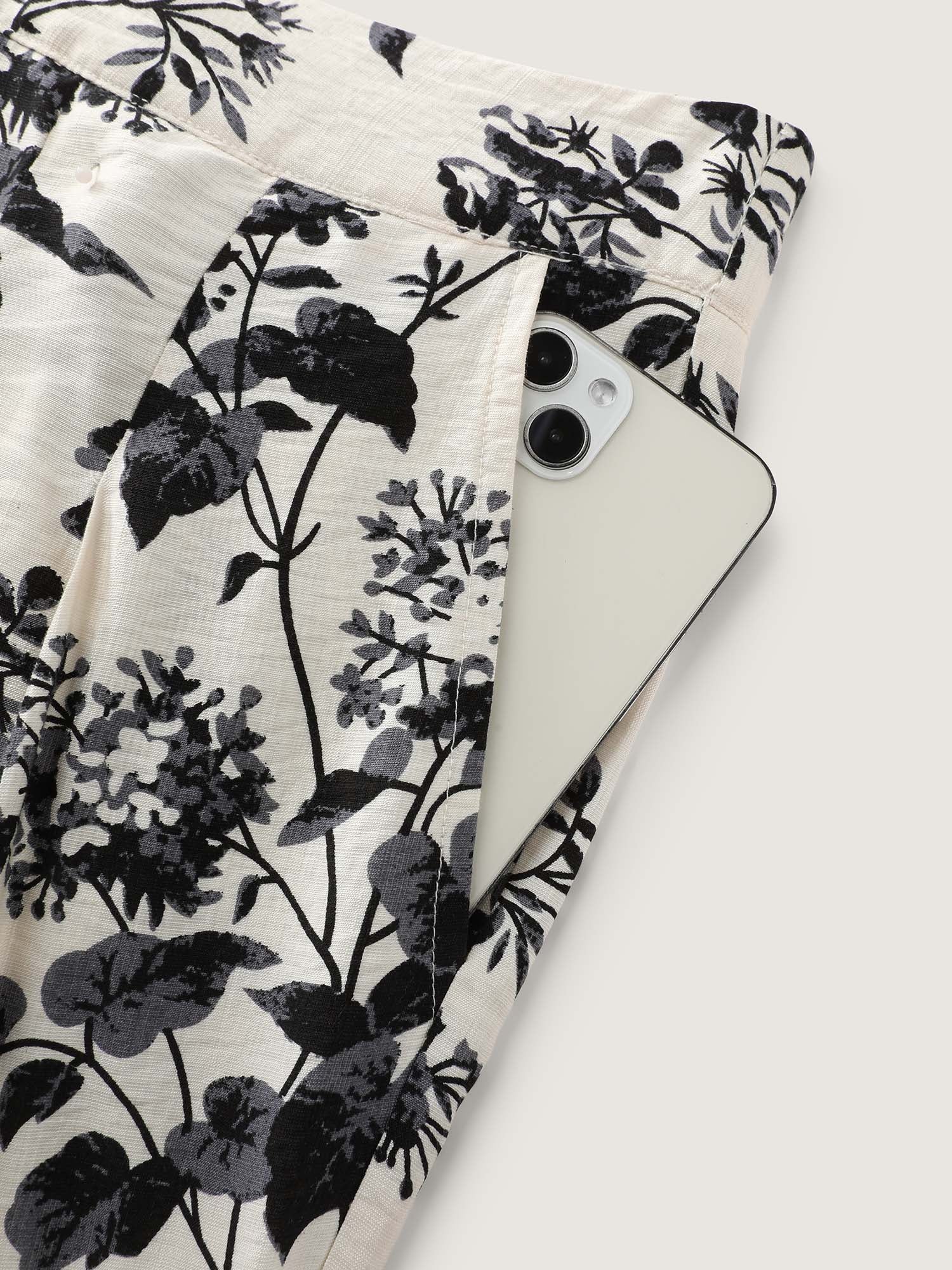Silhouette Flower Print Wide-Leg Pants - Image 7