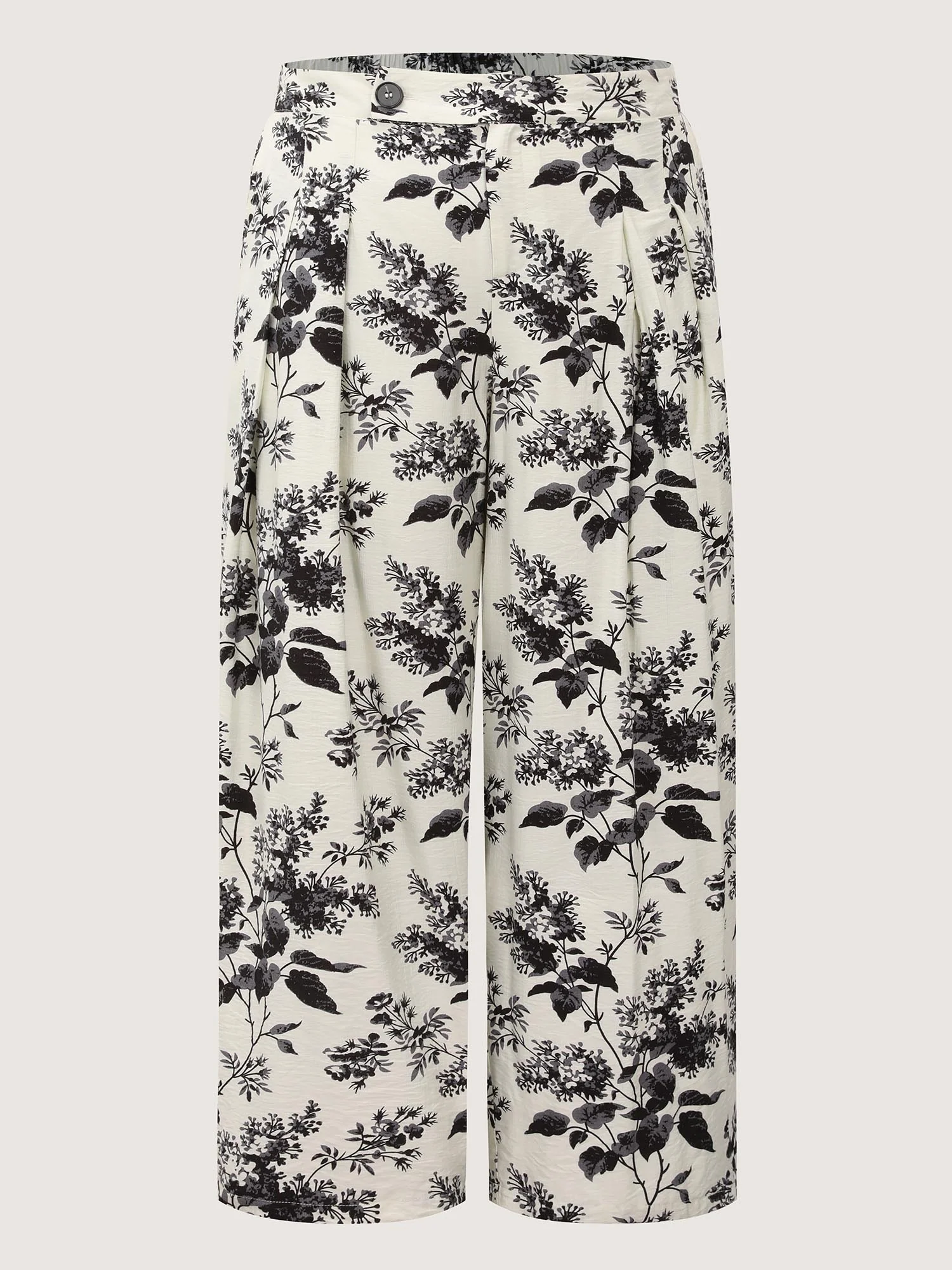 Silhouette Flower Print Wide-Leg Pants - Image 8