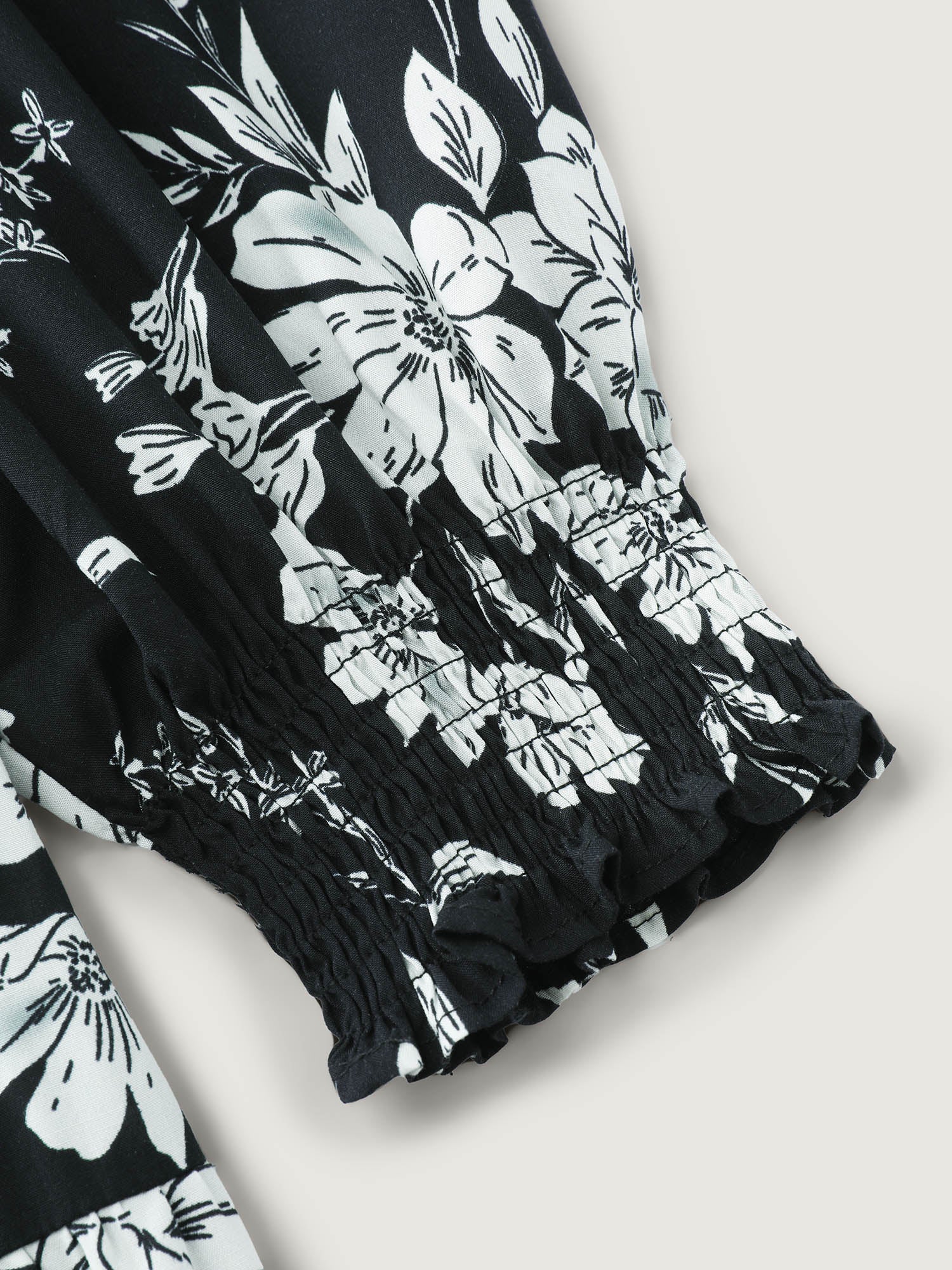 Silhouette Flower Shirred Maxi Dress - Image 7