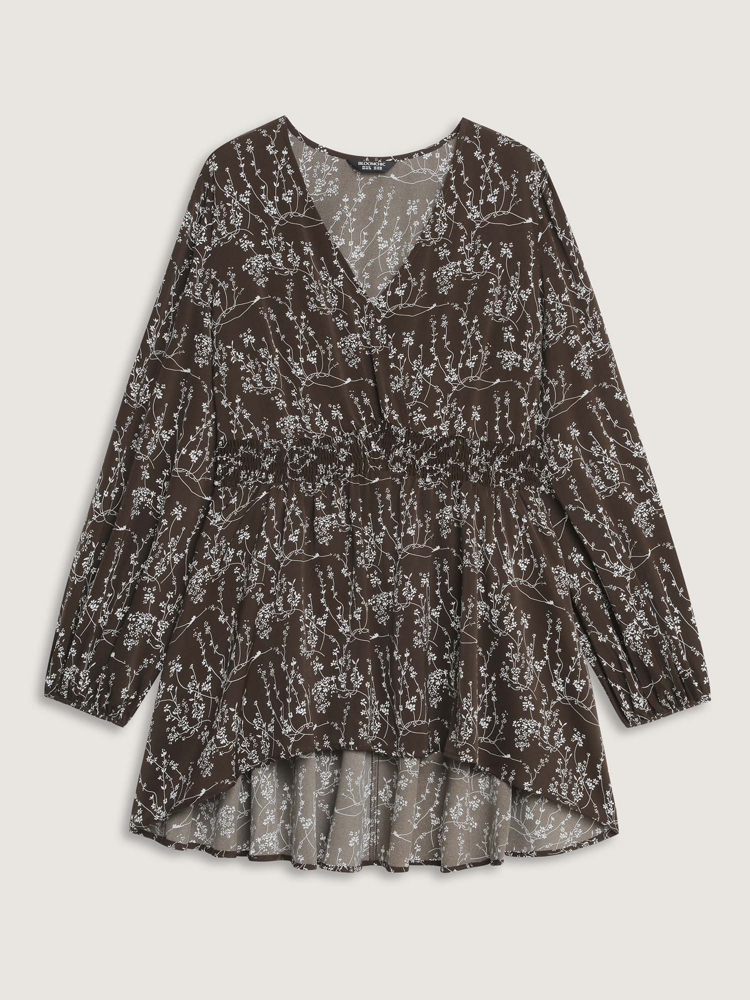 Silohuette Flower V-Neck Blouse - Image 8