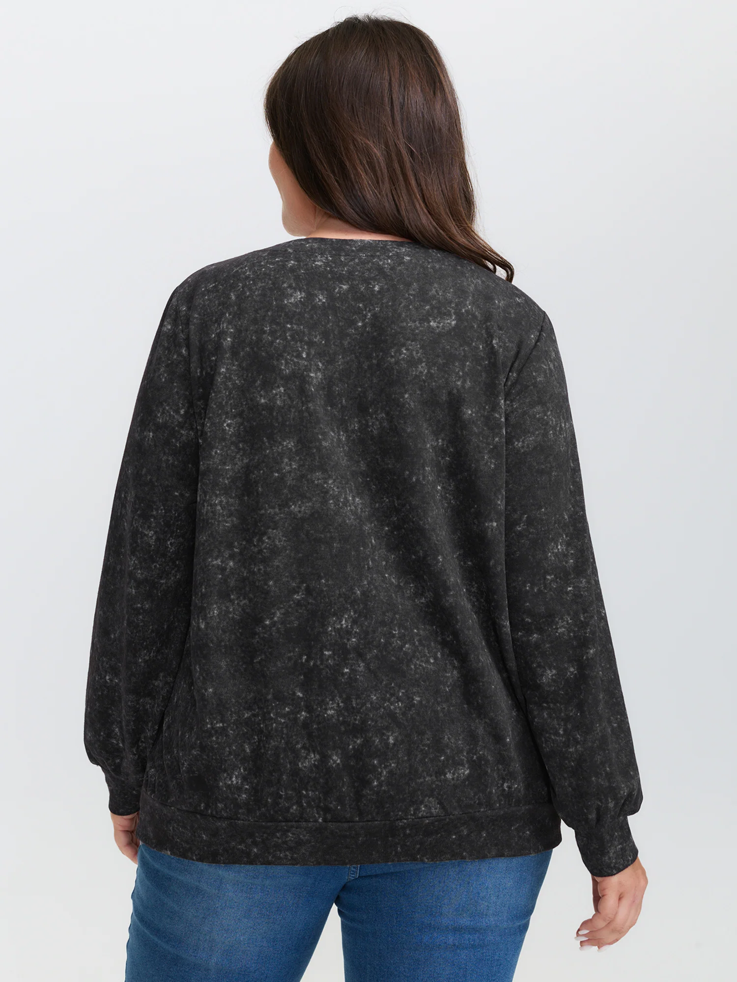 Skeleton Halloween Party Snowflake Effect Sweatshirt - Image 6