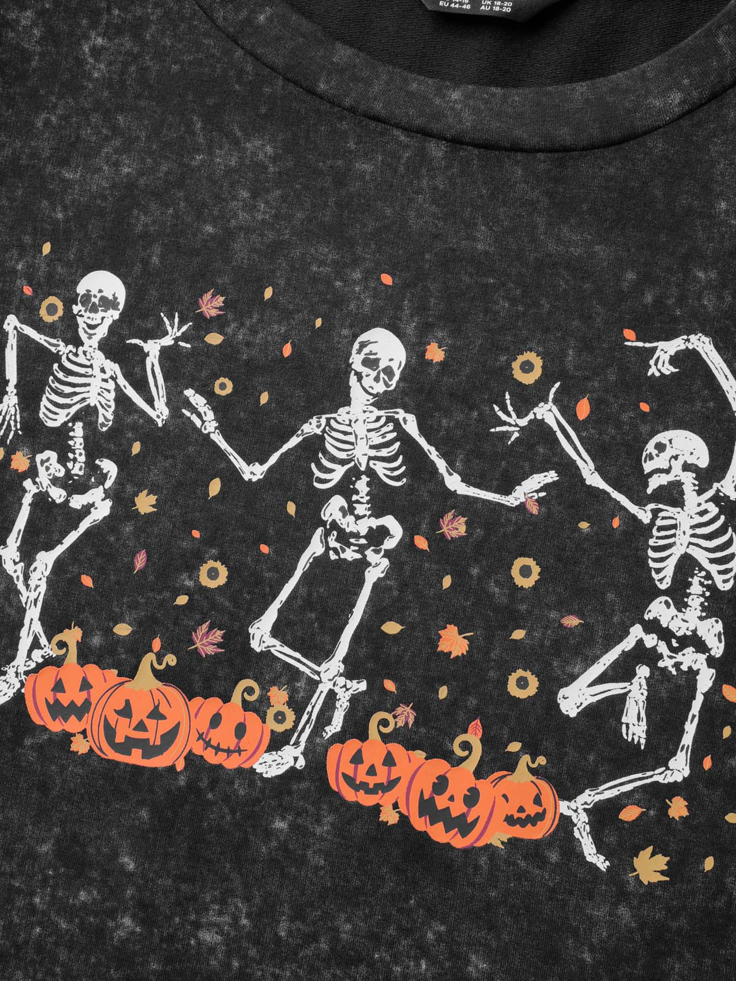 Skeleton Halloween Party Snowflake Effect Sweatshirt - Image 7