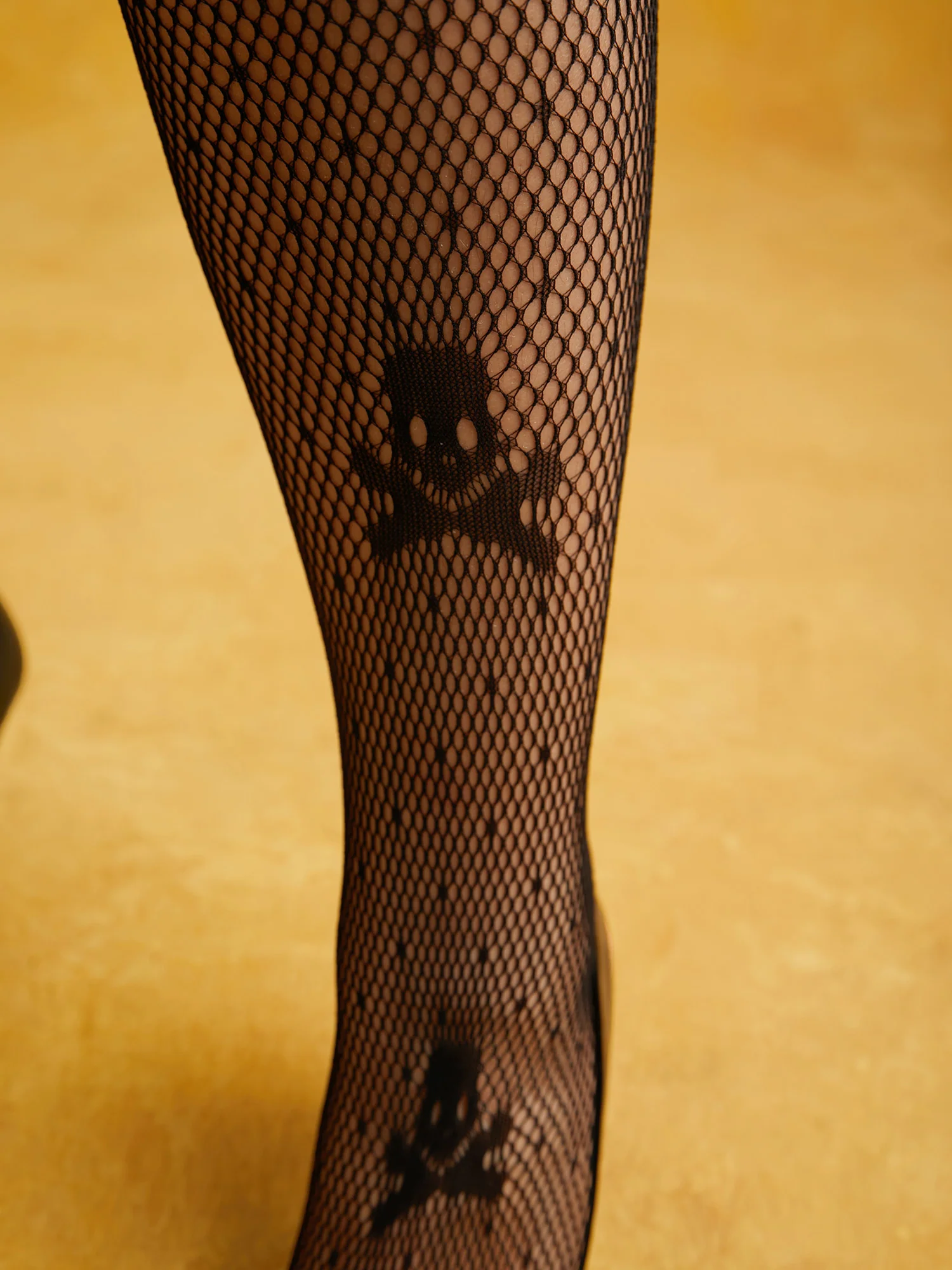 Skeleton Motif Sheer Stockings - Image 4