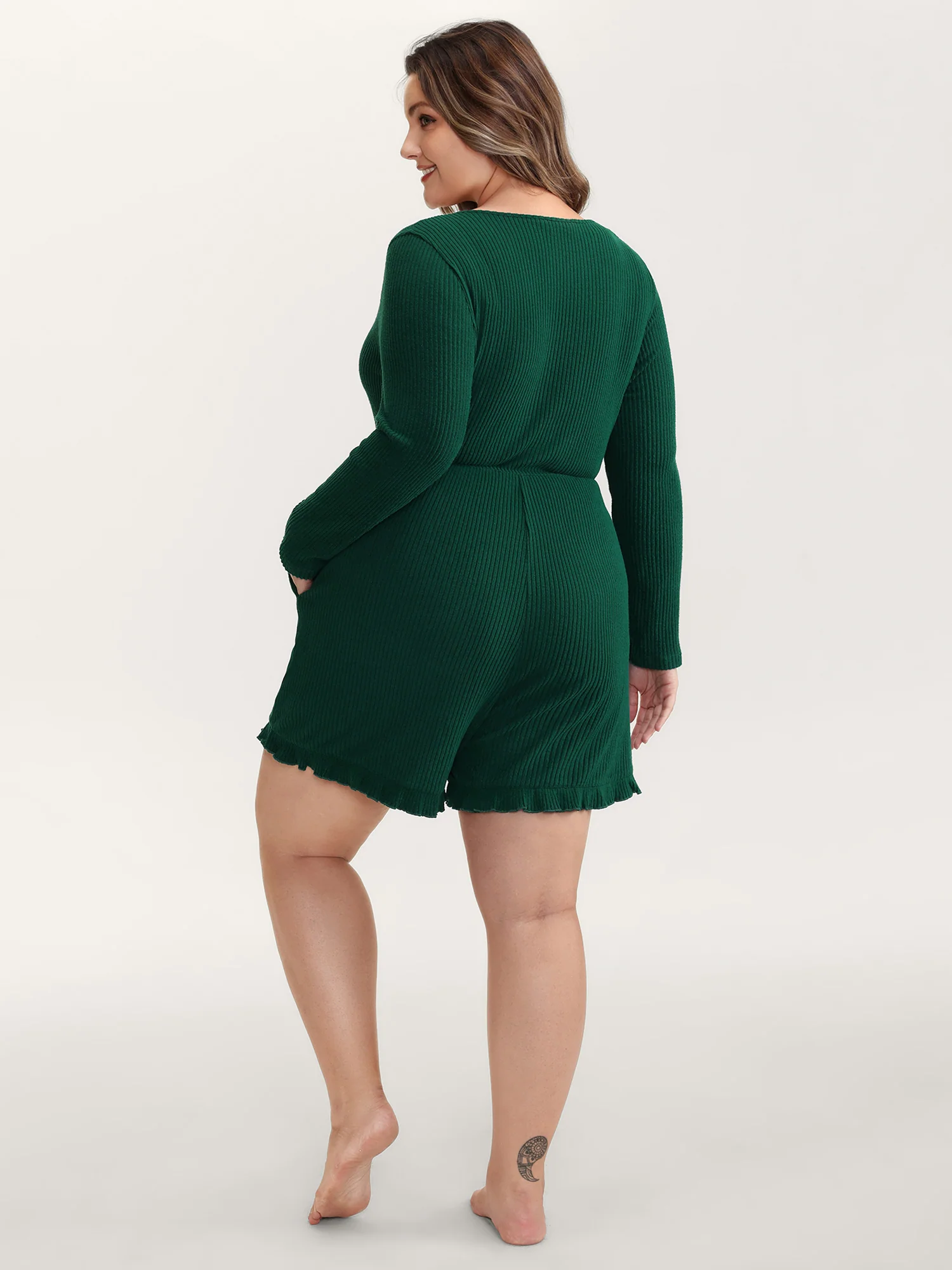 Soft Skin-Friendly Textured Pajama Romper - Image 5