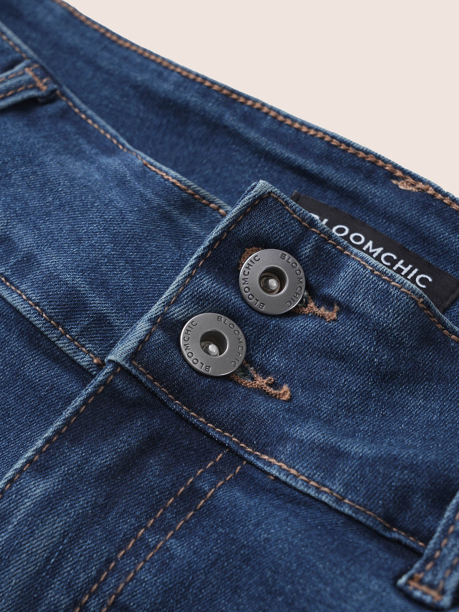 Skinny Below The Knees Pocket Jeans - Image 5