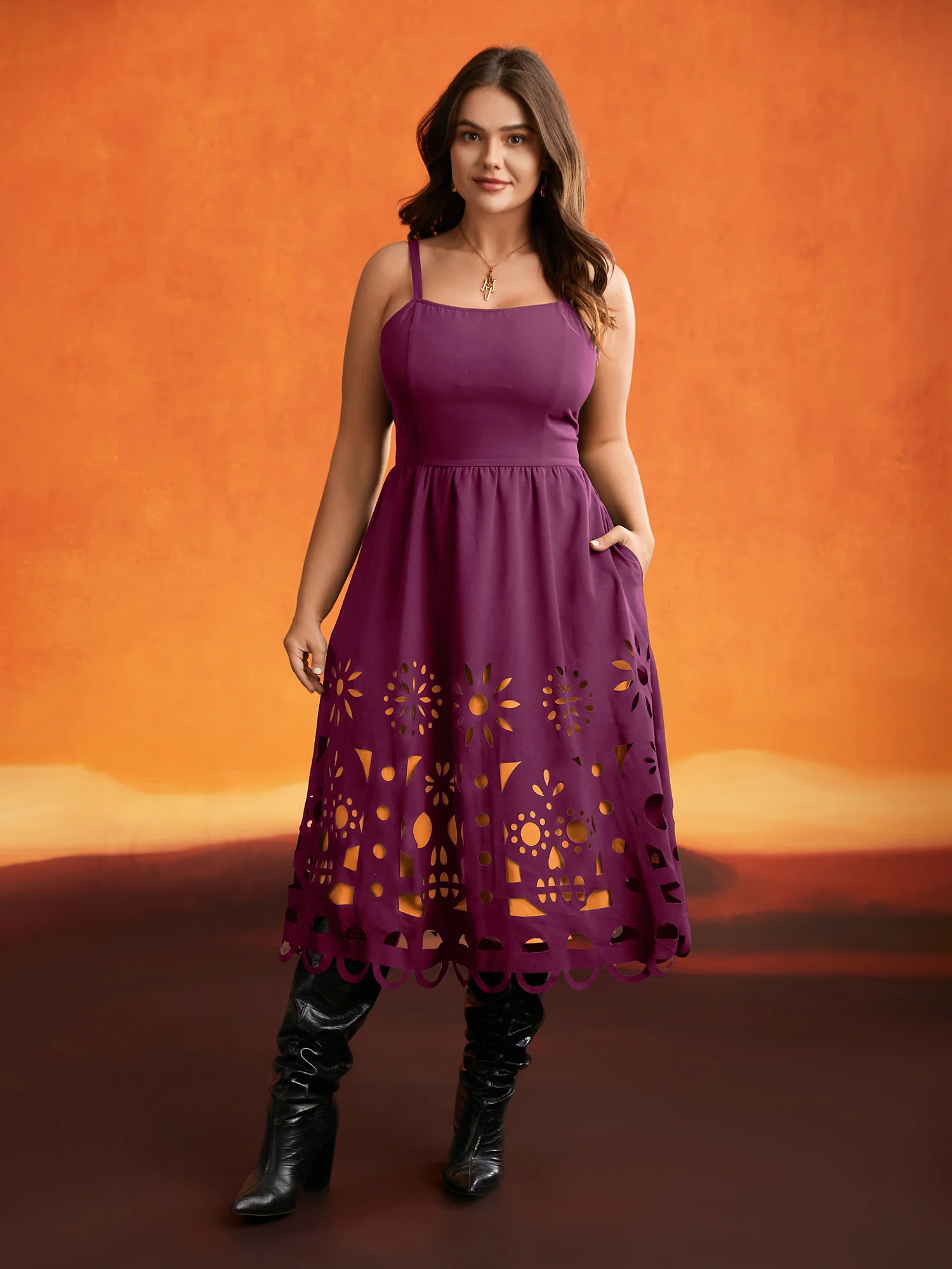 Skull Burnout Cami Midi Dress - Image 13
