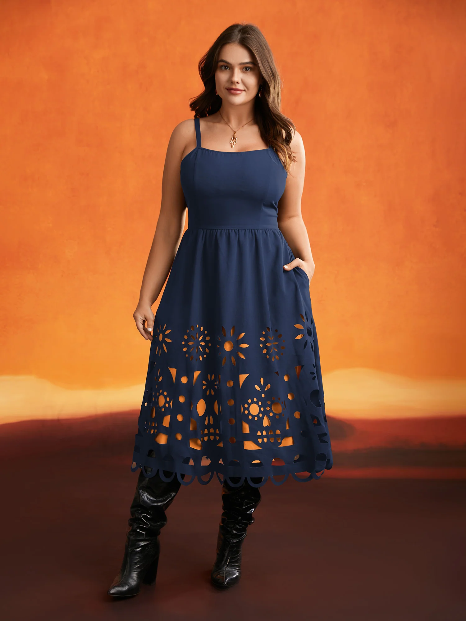 Skull Burnout Cami Midi Dress - Image 9