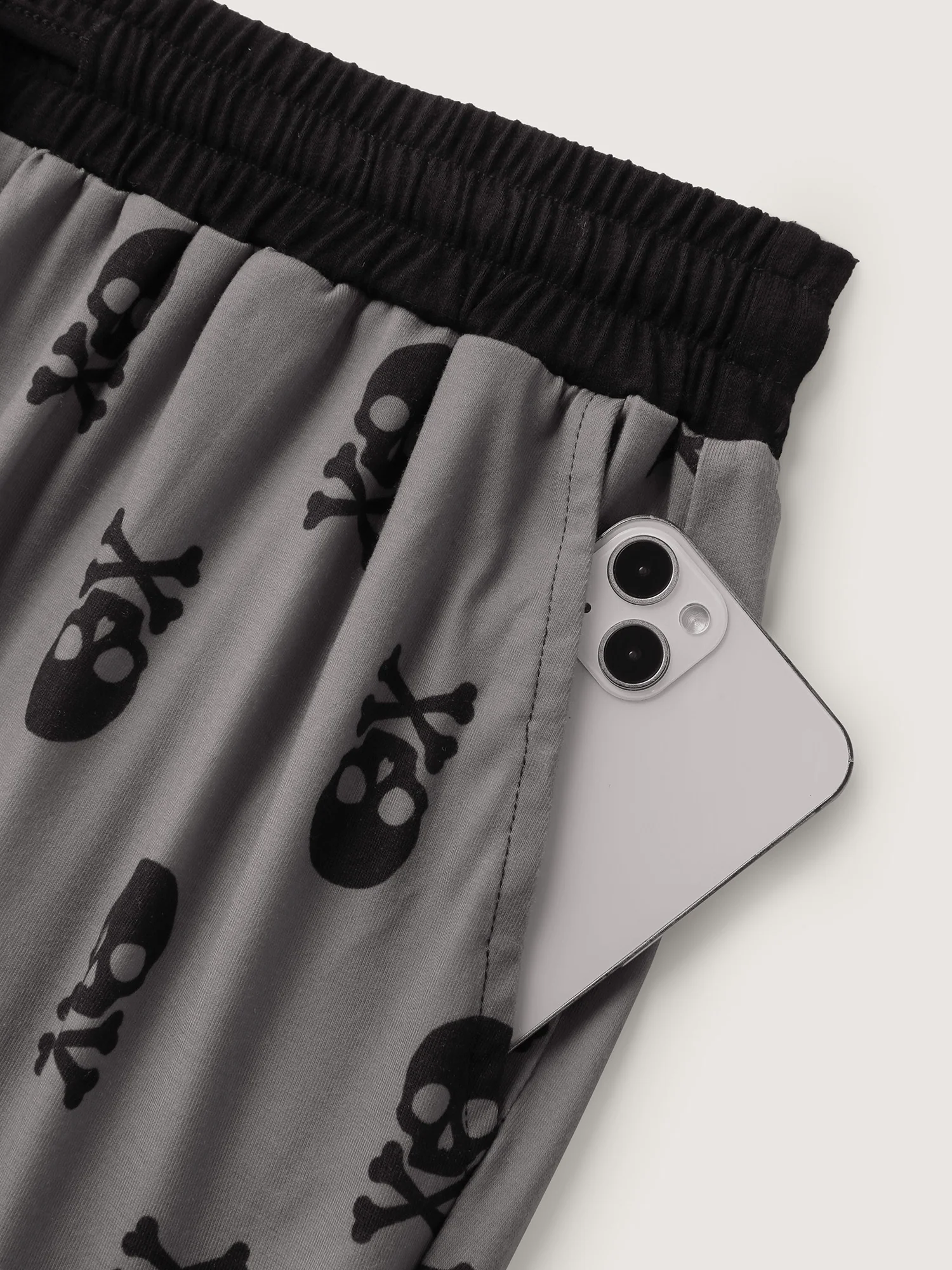 Skull Halloween Print Micro-Flare Lounge Pants - Image 6