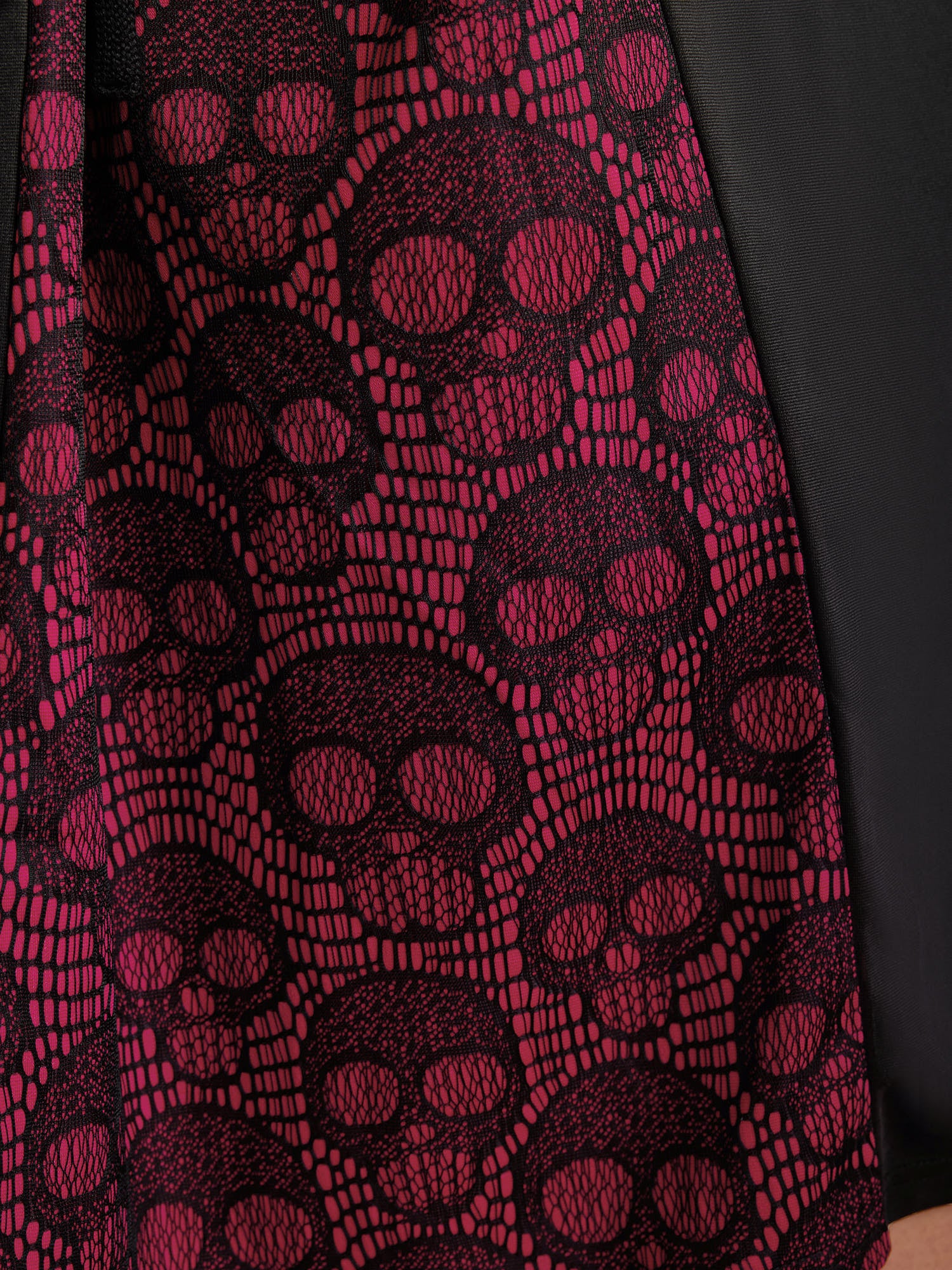 Skull Mesh Panel Cross-Tie Maxi Skirt - Image 3