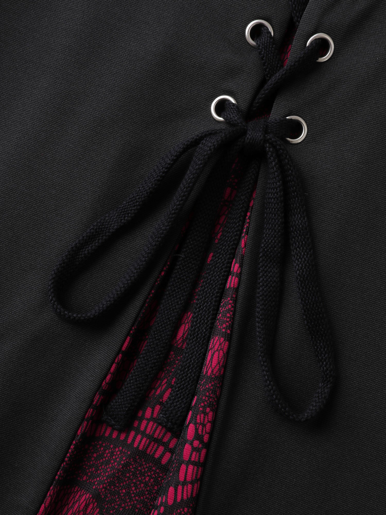 Skull Mesh Panel Cross-Tie Maxi Skirt - Image 8