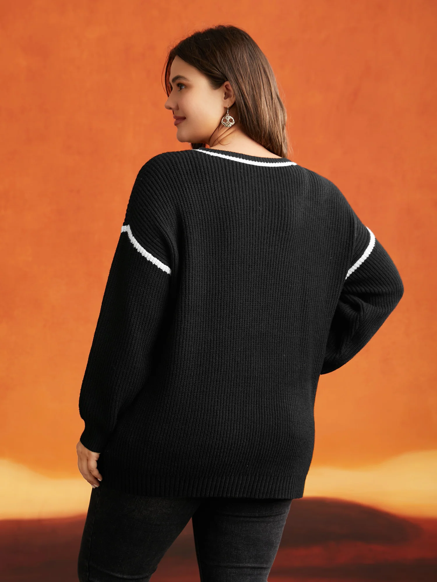 Skull Printed Balloon Sleeves Pullover - Image 5