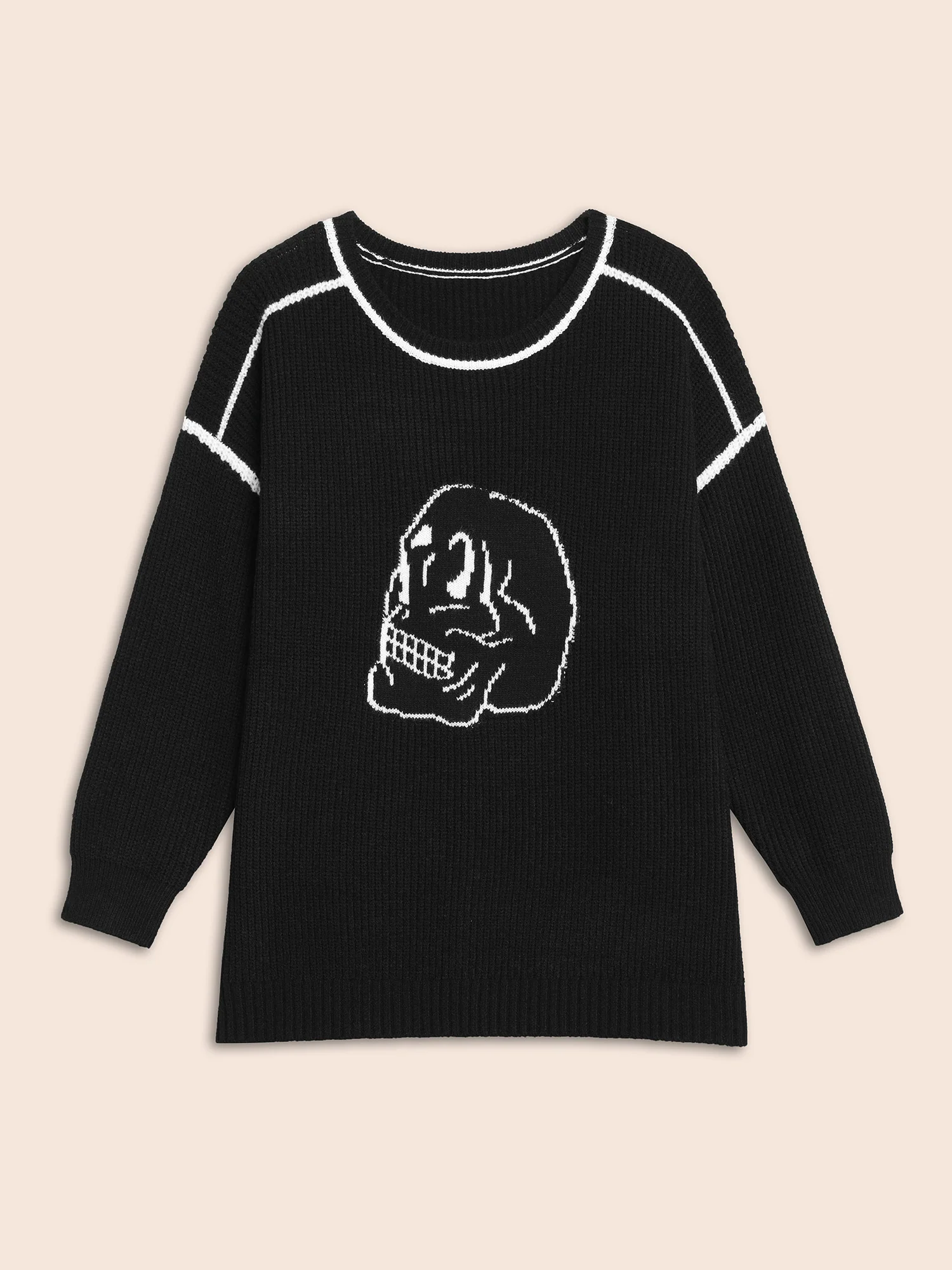 Skull Printed Balloon Sleeves Pullover - Image 8
