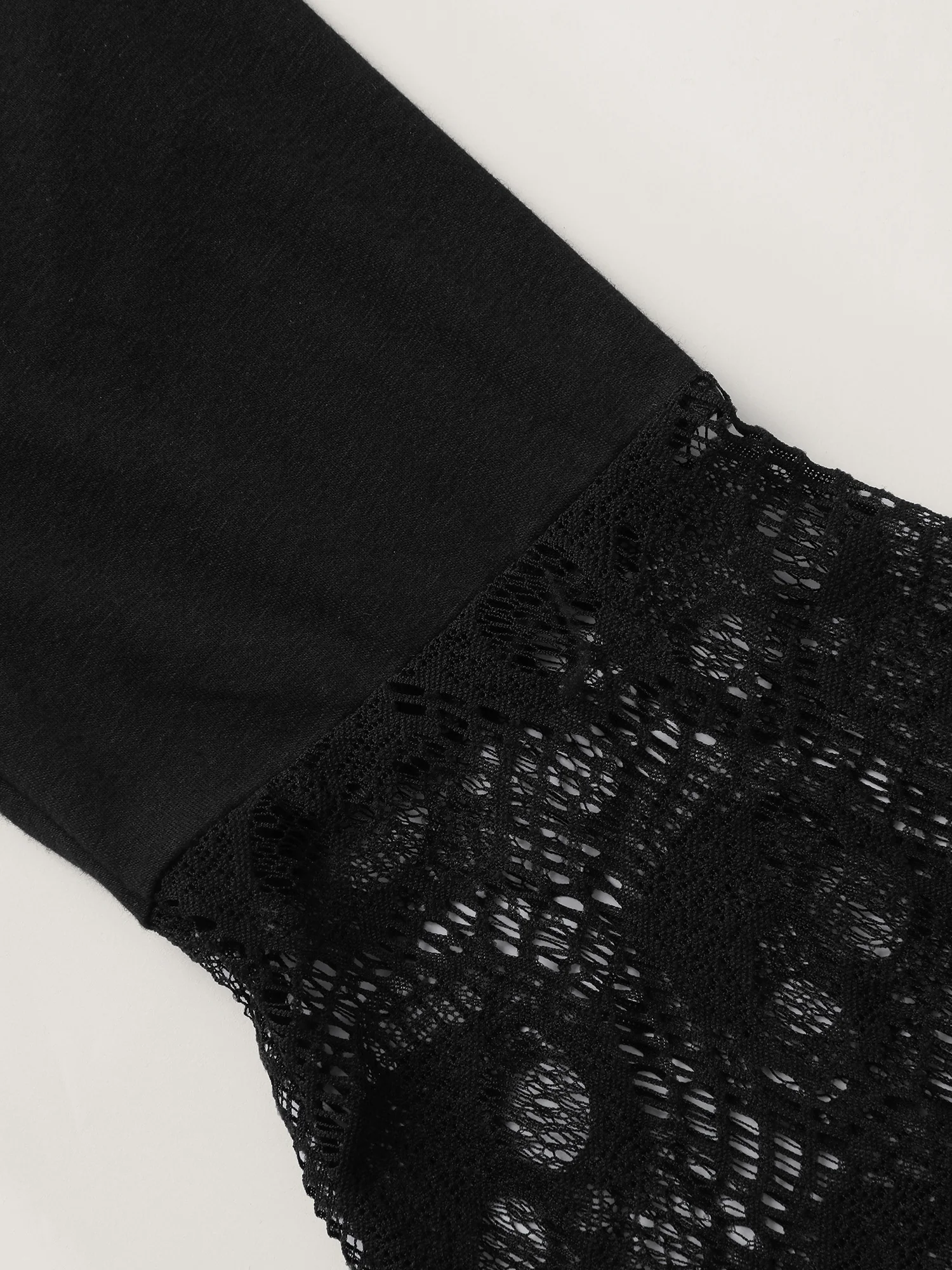 Skull Wide-Waist Tie Contrast Midi Dress - Image 6