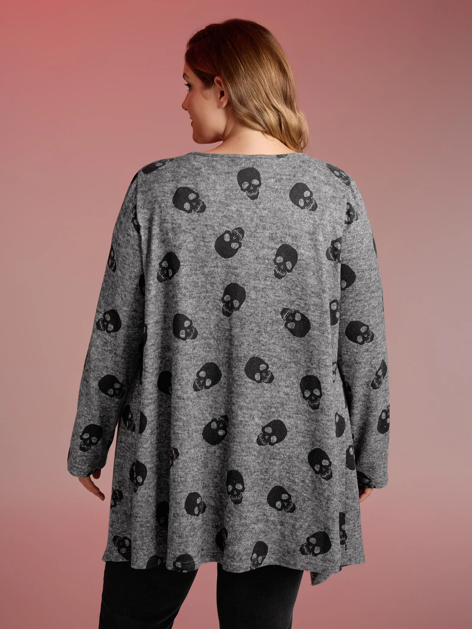 Skulls Everywhere Asymmetrical Edge Jacket - Image 4