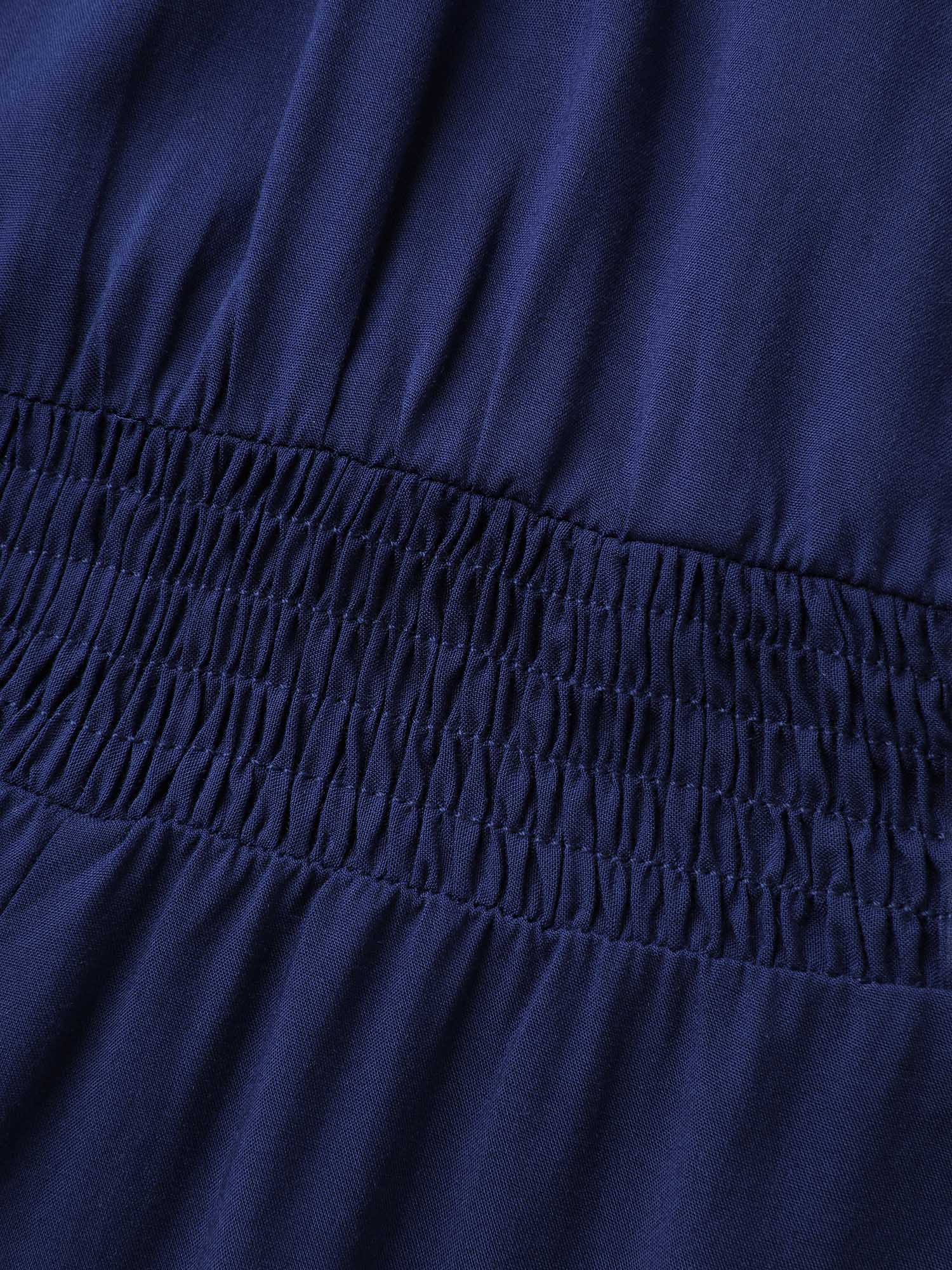 Sleeve Cut-Out Shirred Waist Maxi Dress - Image 5