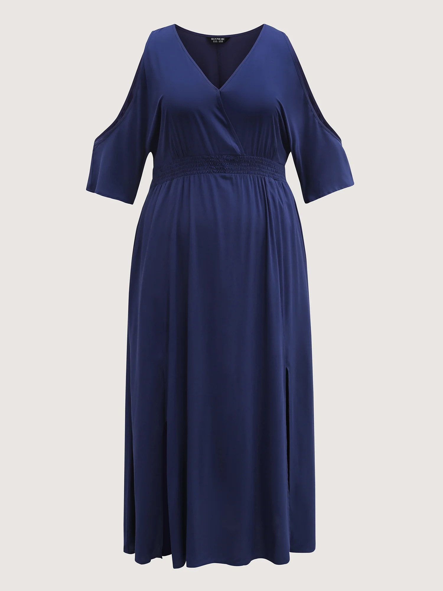 Sleeve Cut-Out Shirred Waist Maxi Dress - Image 7