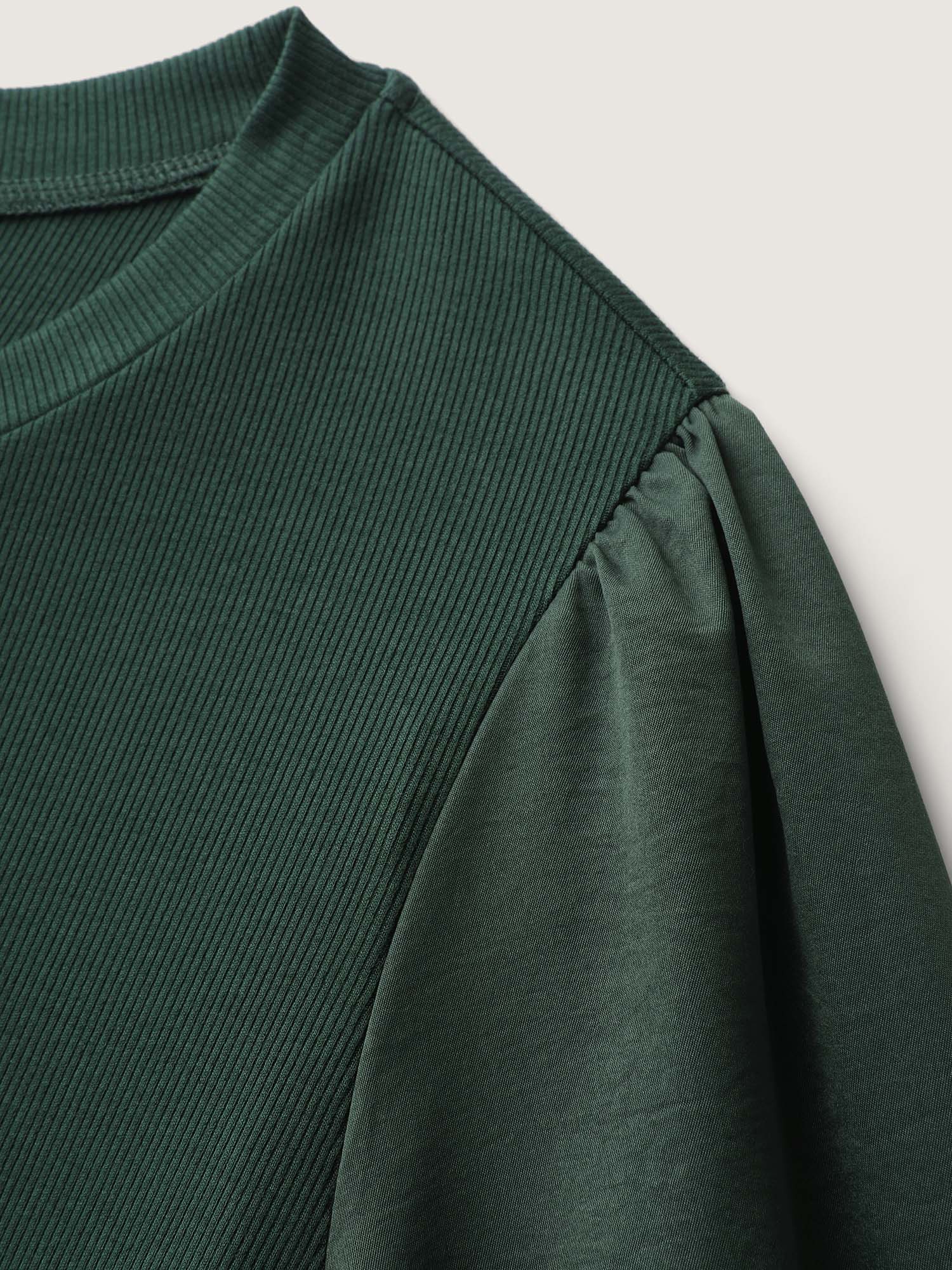 Sleeve Tie Plain Knit Solid Top - Image 6