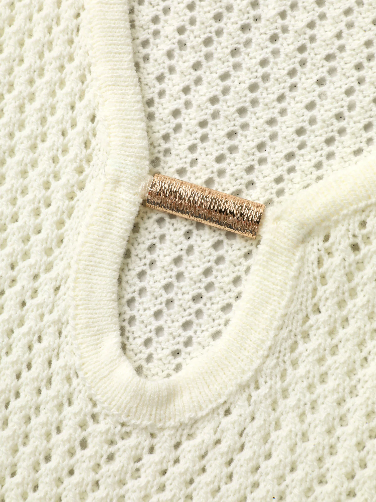 Slit Cut-Out Metal Ring Swim Cover-Up - Image 5