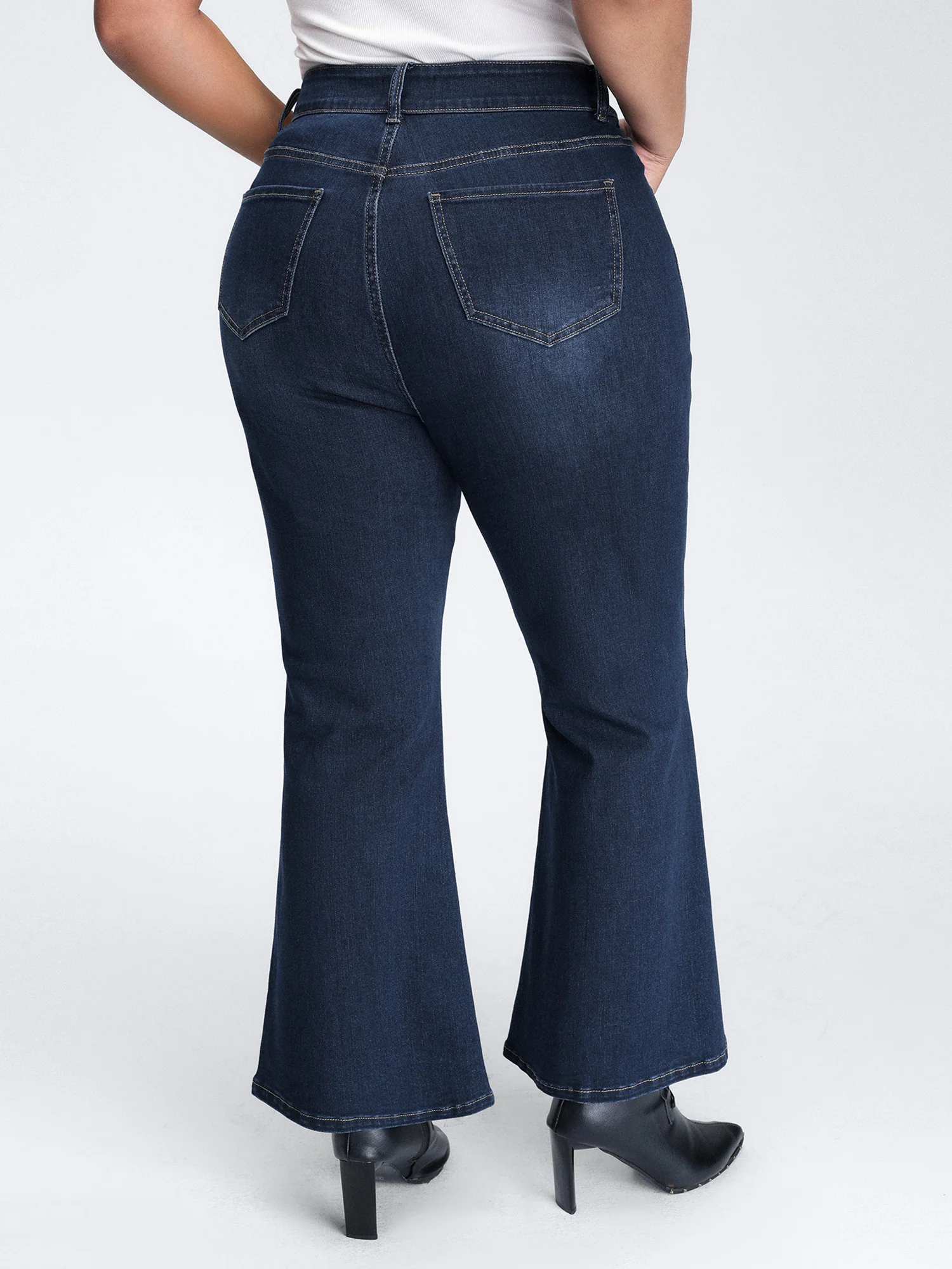Slit Flared Hem Bootcut Jeans - Image 5