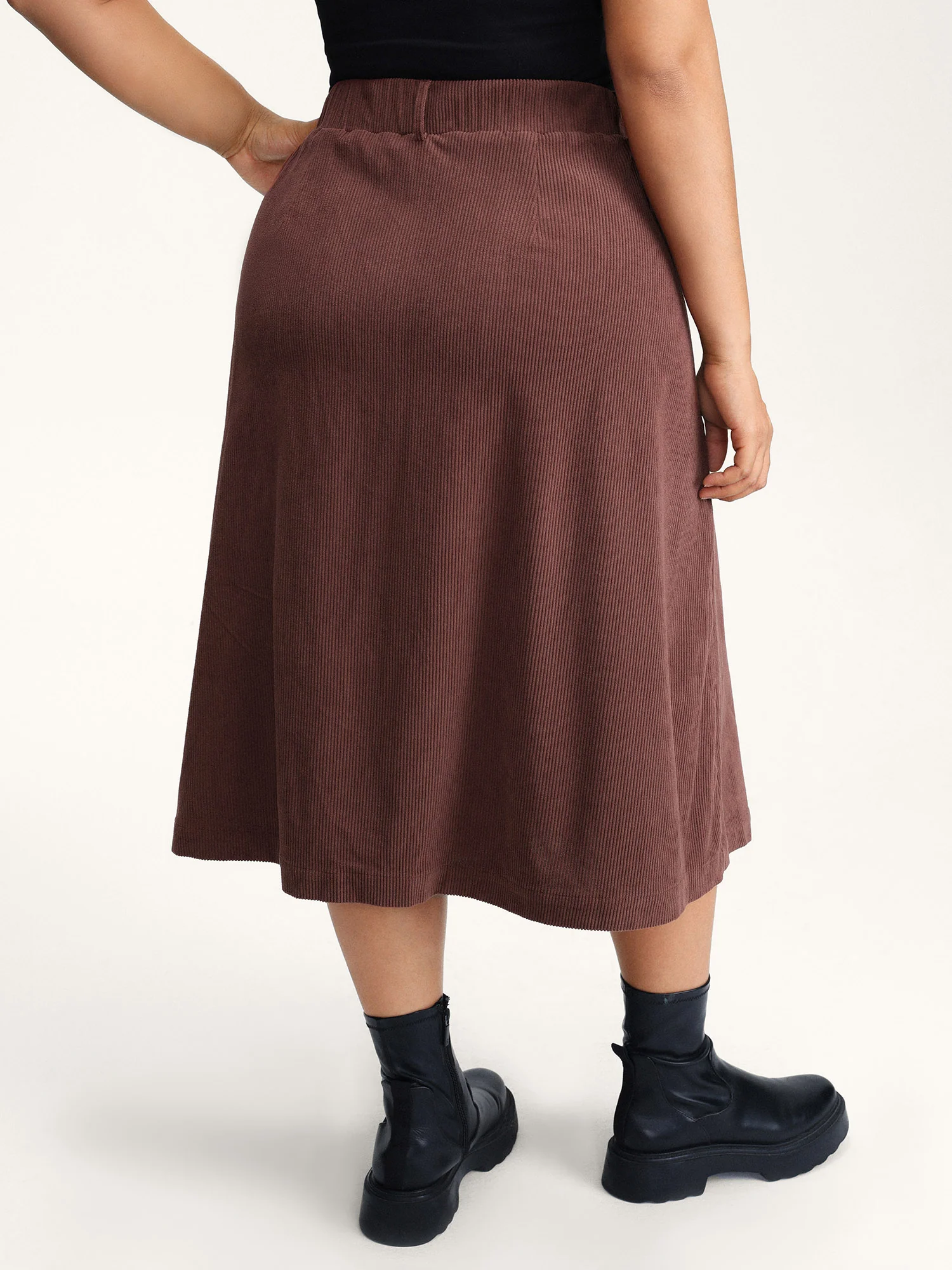 Snowflake Effect Button Detail Maxi Skirt - Image 4
