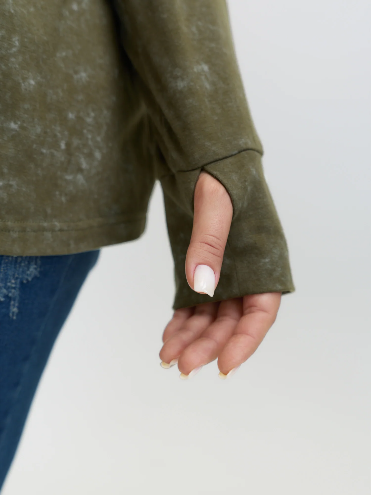 Snowflake Effect Button Detail T-Shirt - Image 4