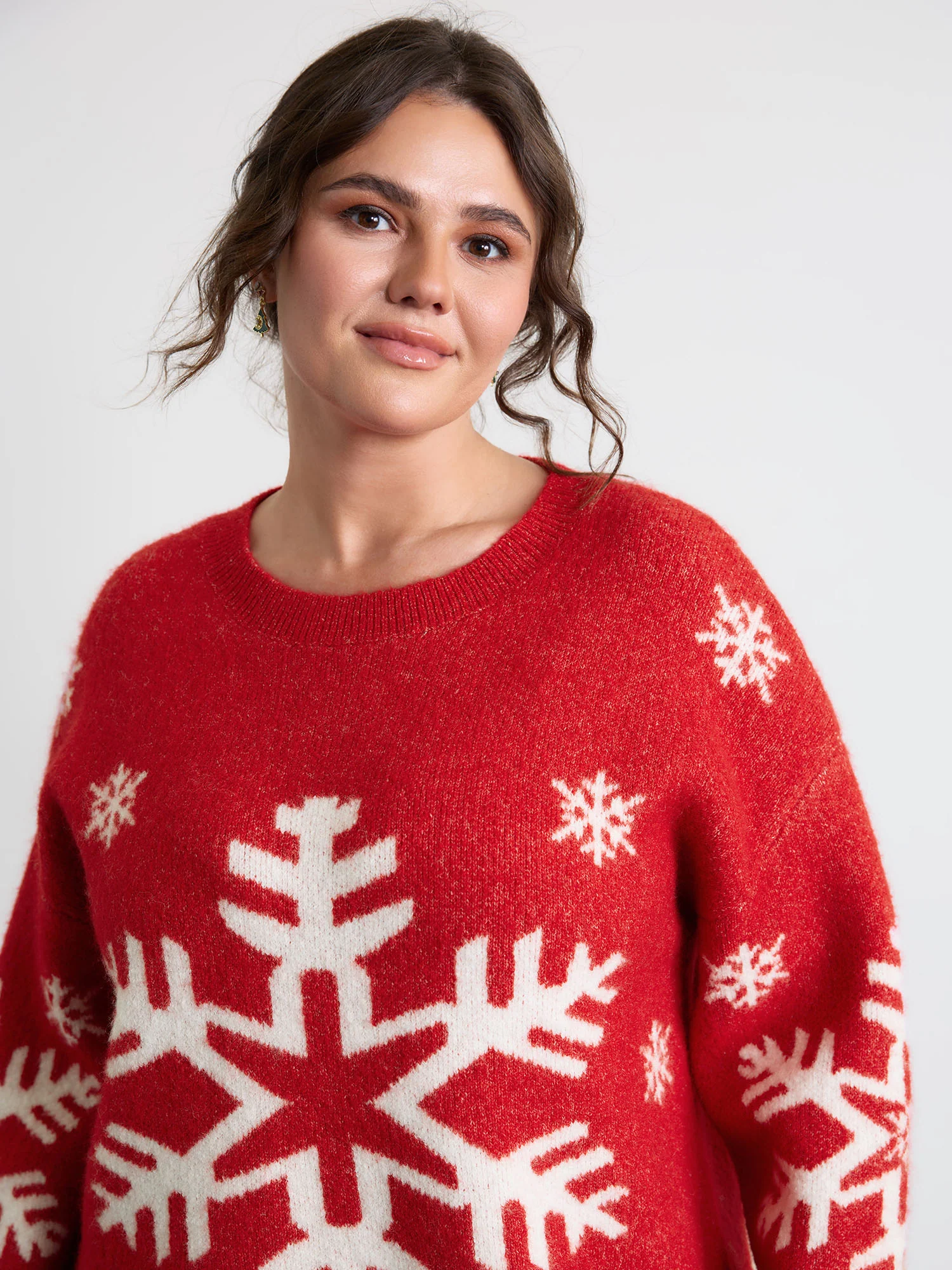 Snowflake Holiday Print Pullover - Image 2