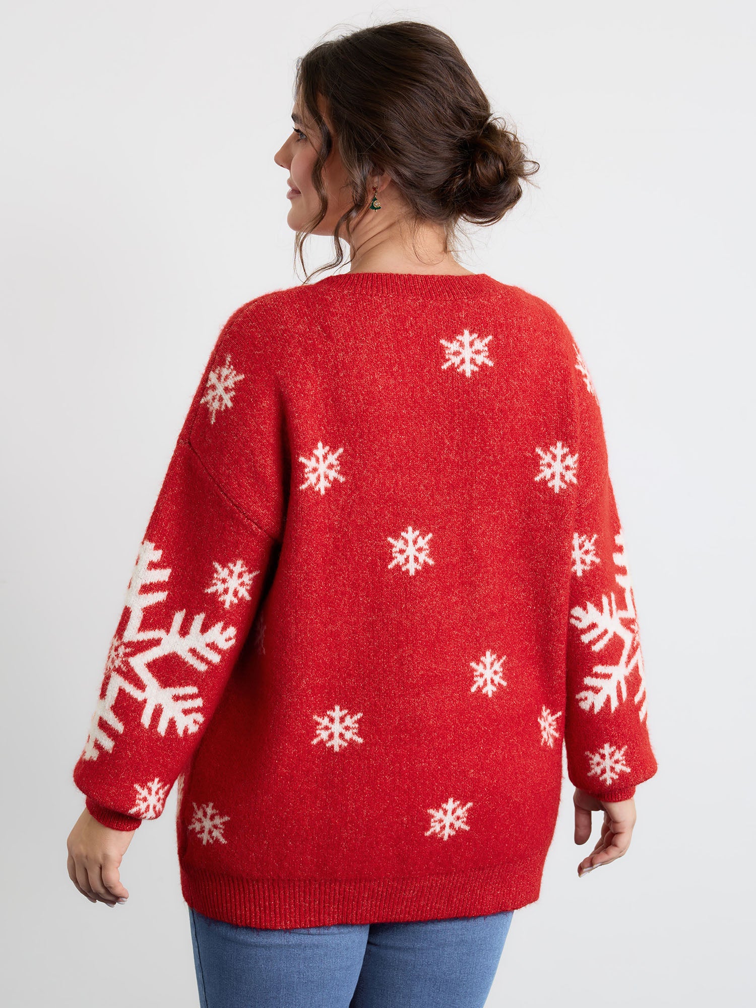 Snowflake Holiday Print Pullover - Image 4