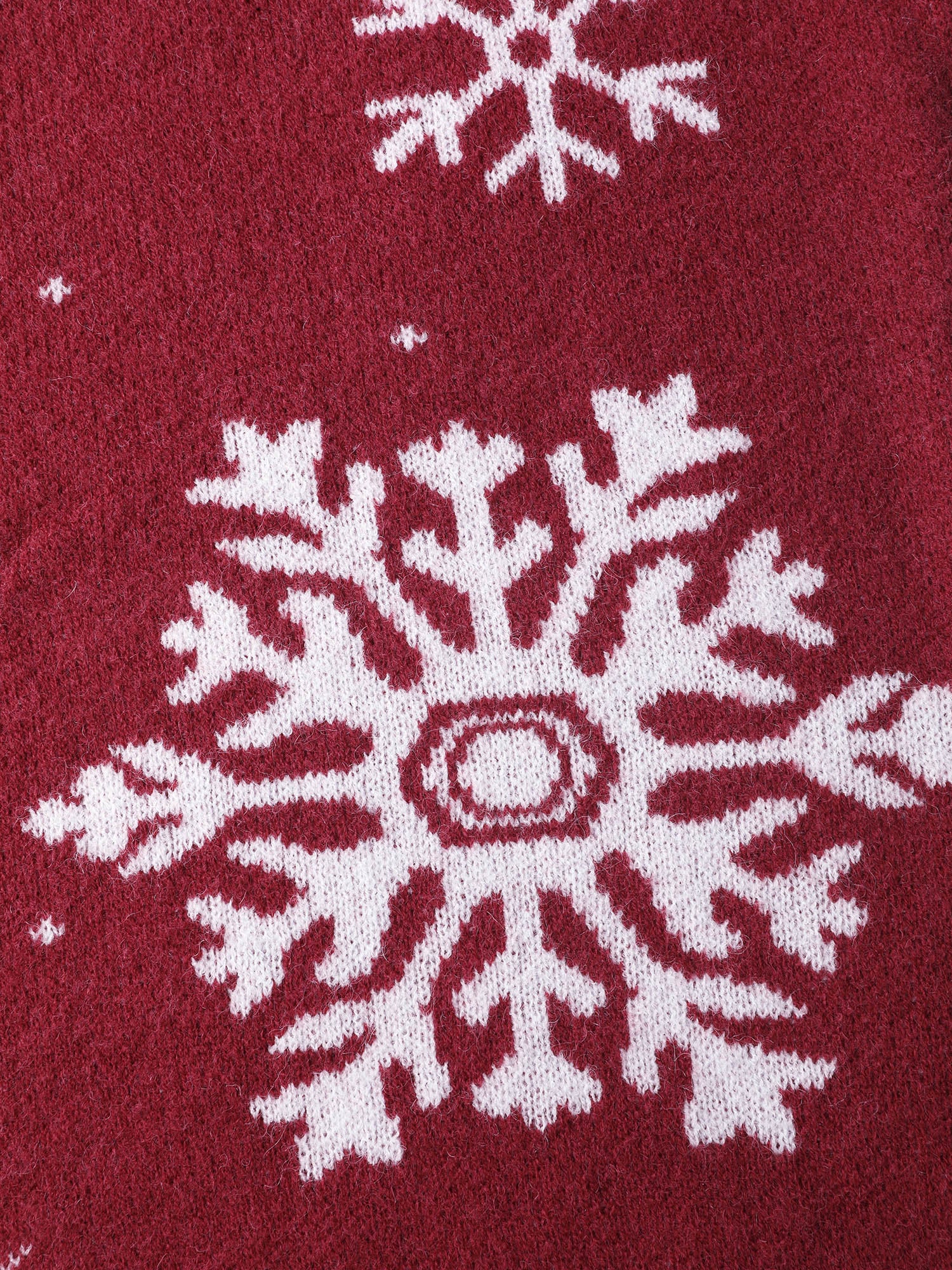 Snowflake Pattern Drop Shoulder Sweater Dress - Image 5
