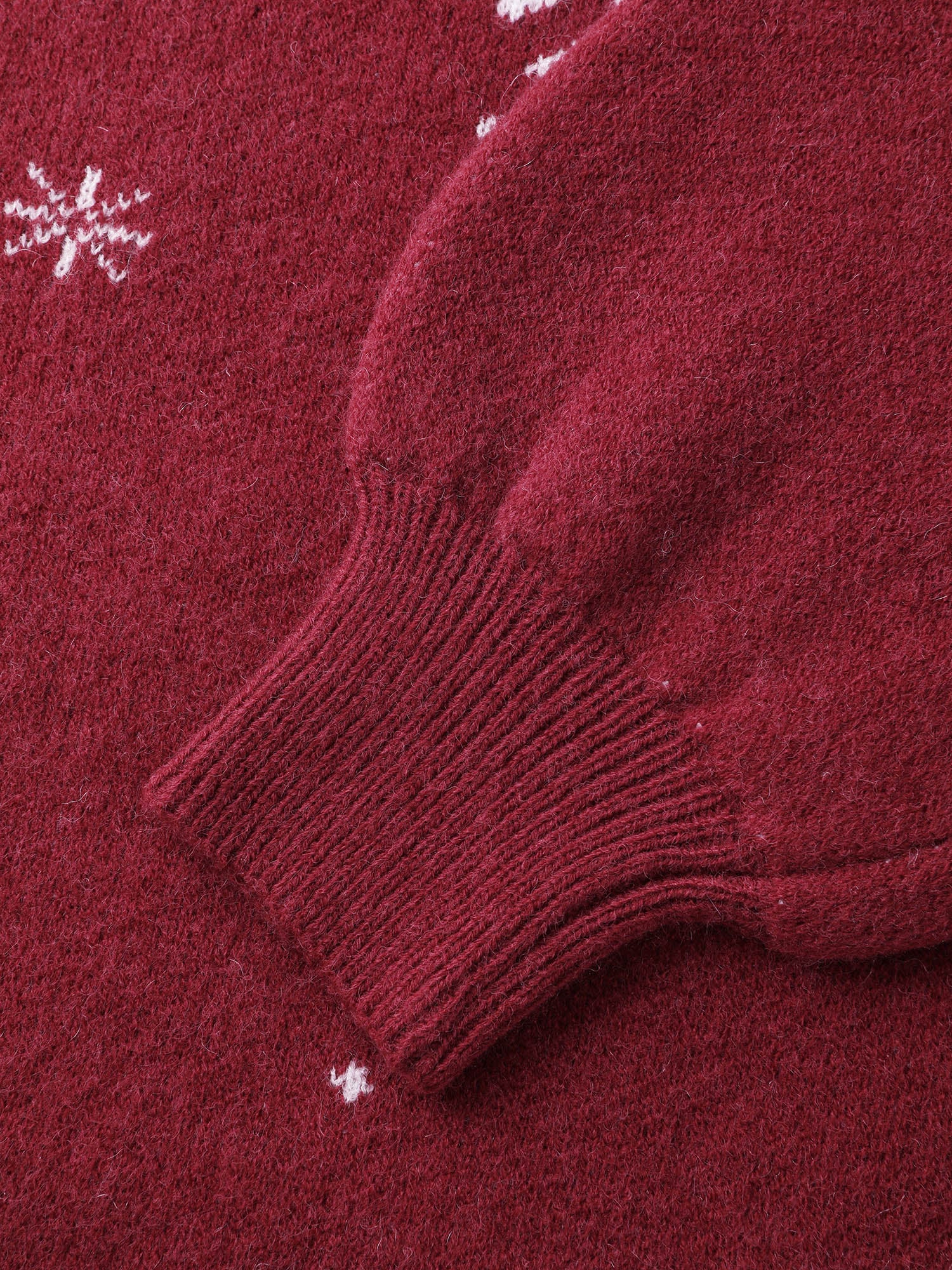 Snowflake Pattern Drop Shoulder Sweater Dress - Image 6