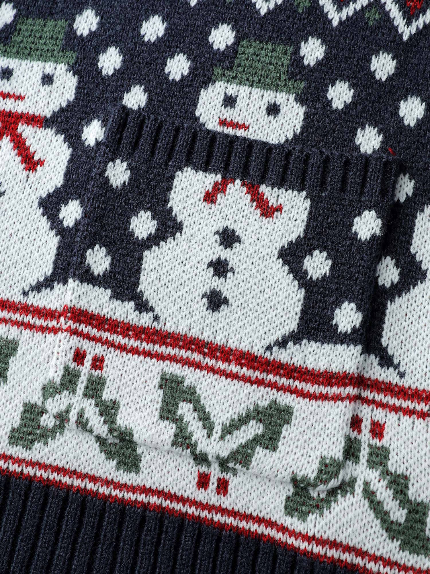 Snowman Holiday Jacquard Pockets Knit Cardigan - Image 9