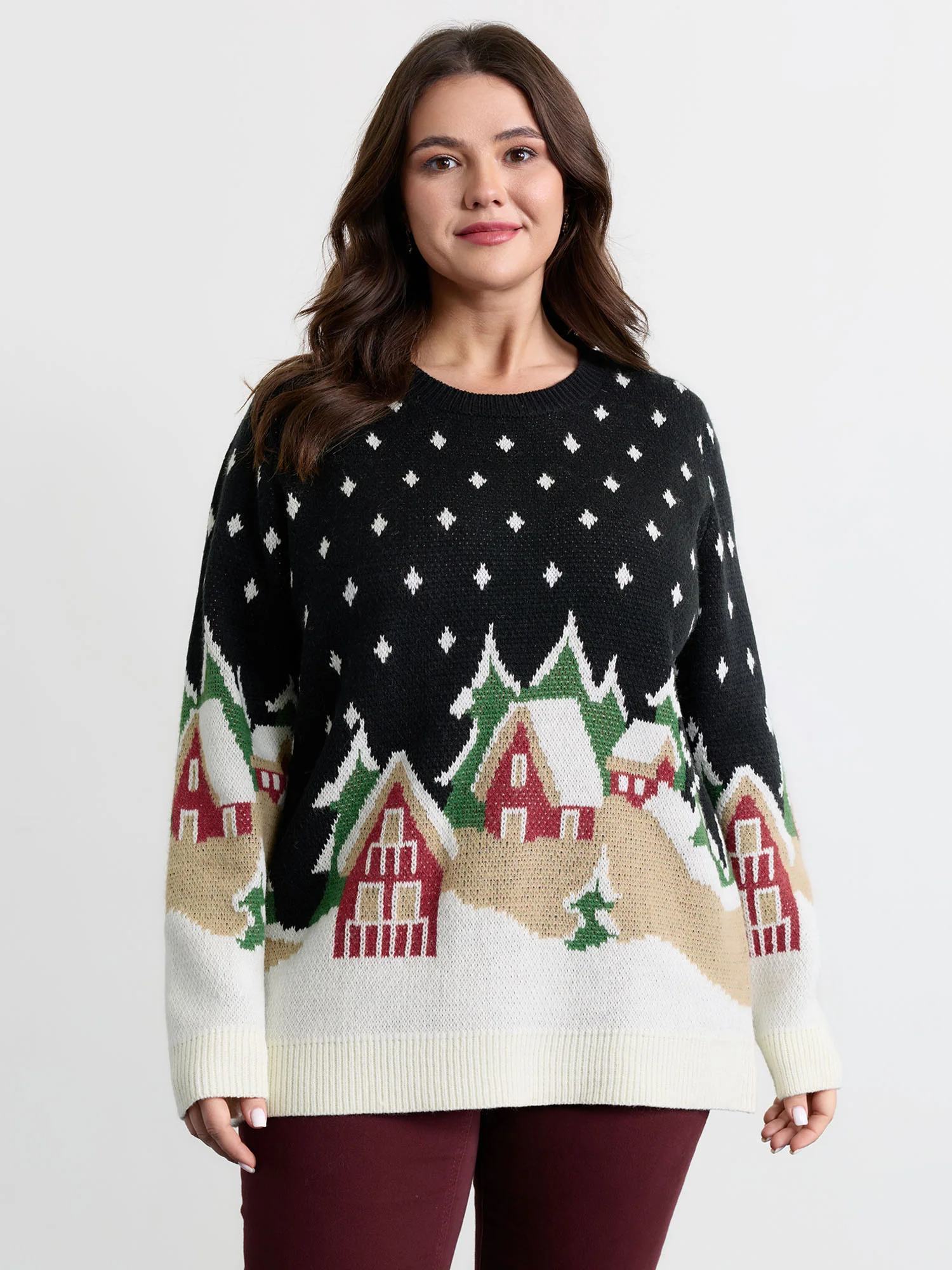 Snowy Nights Jacquard Pullover - Image 2