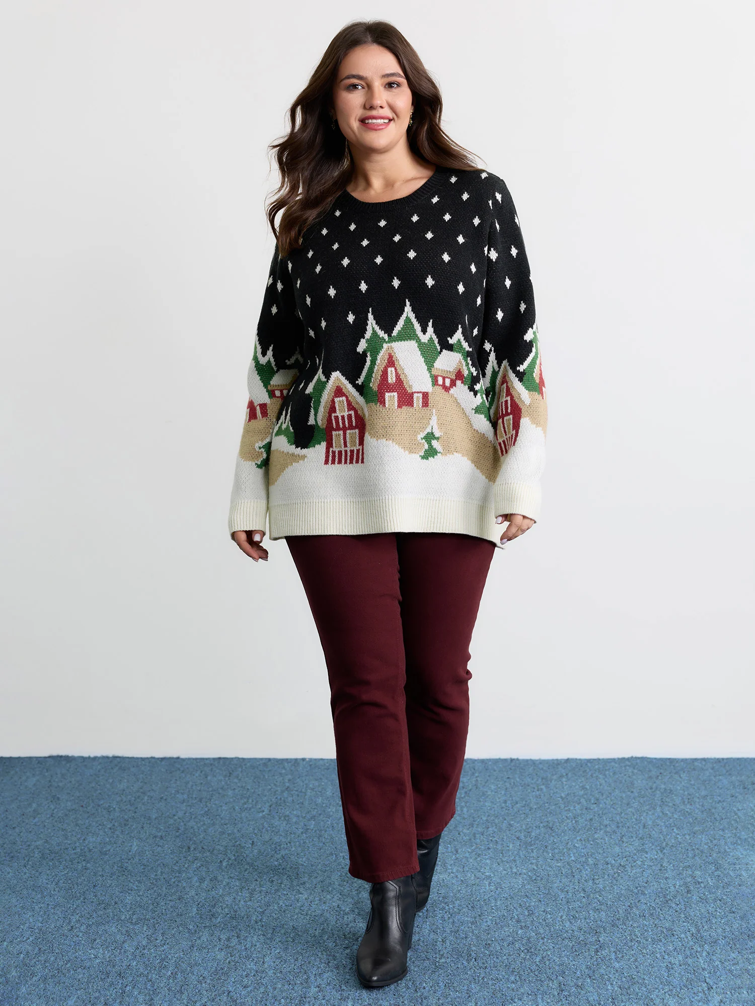 Snowy Nights Jacquard Pullover - Image 3