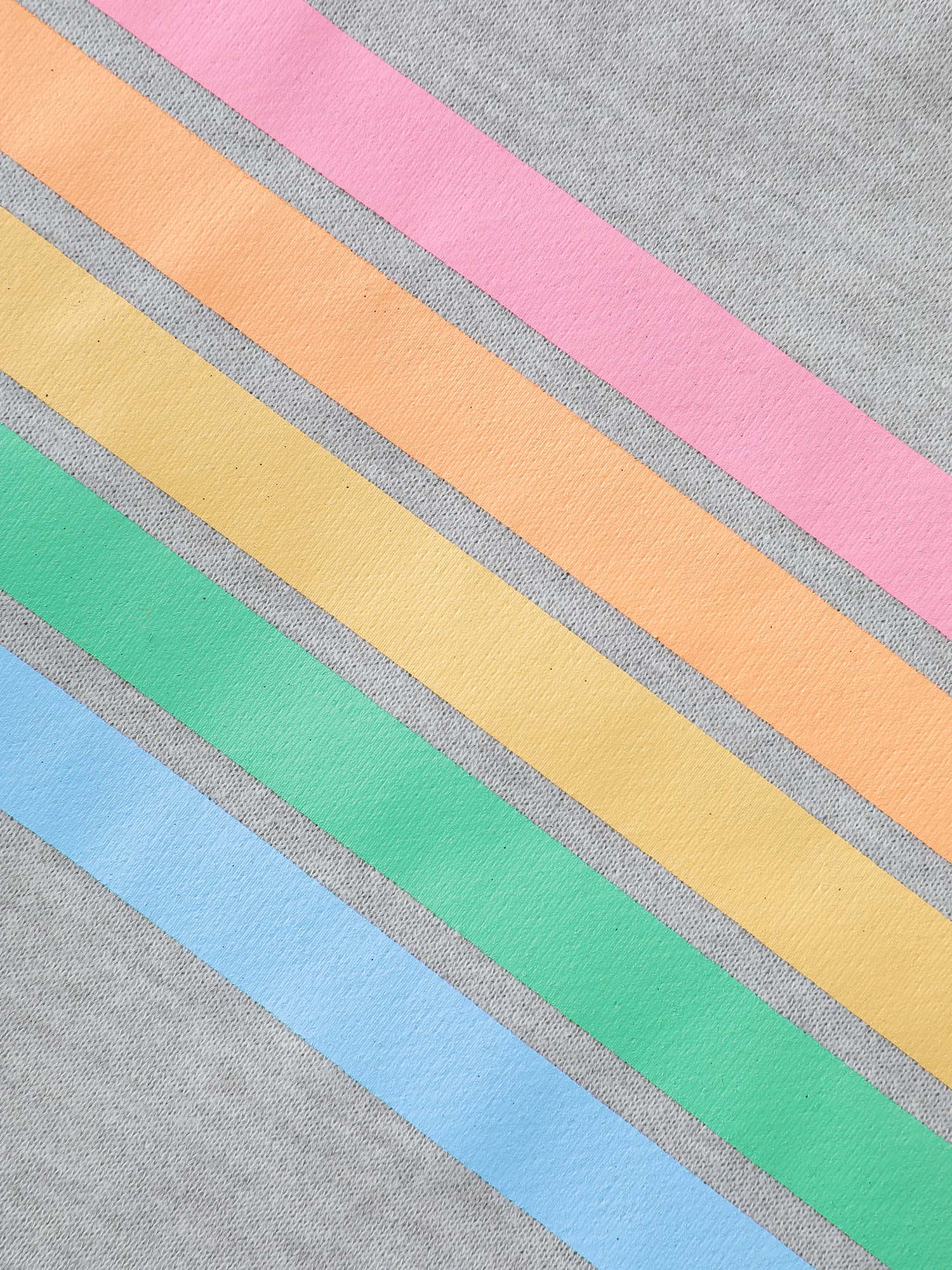 Soft Rainbow Print Round Neck Sweatshirt - Image 5