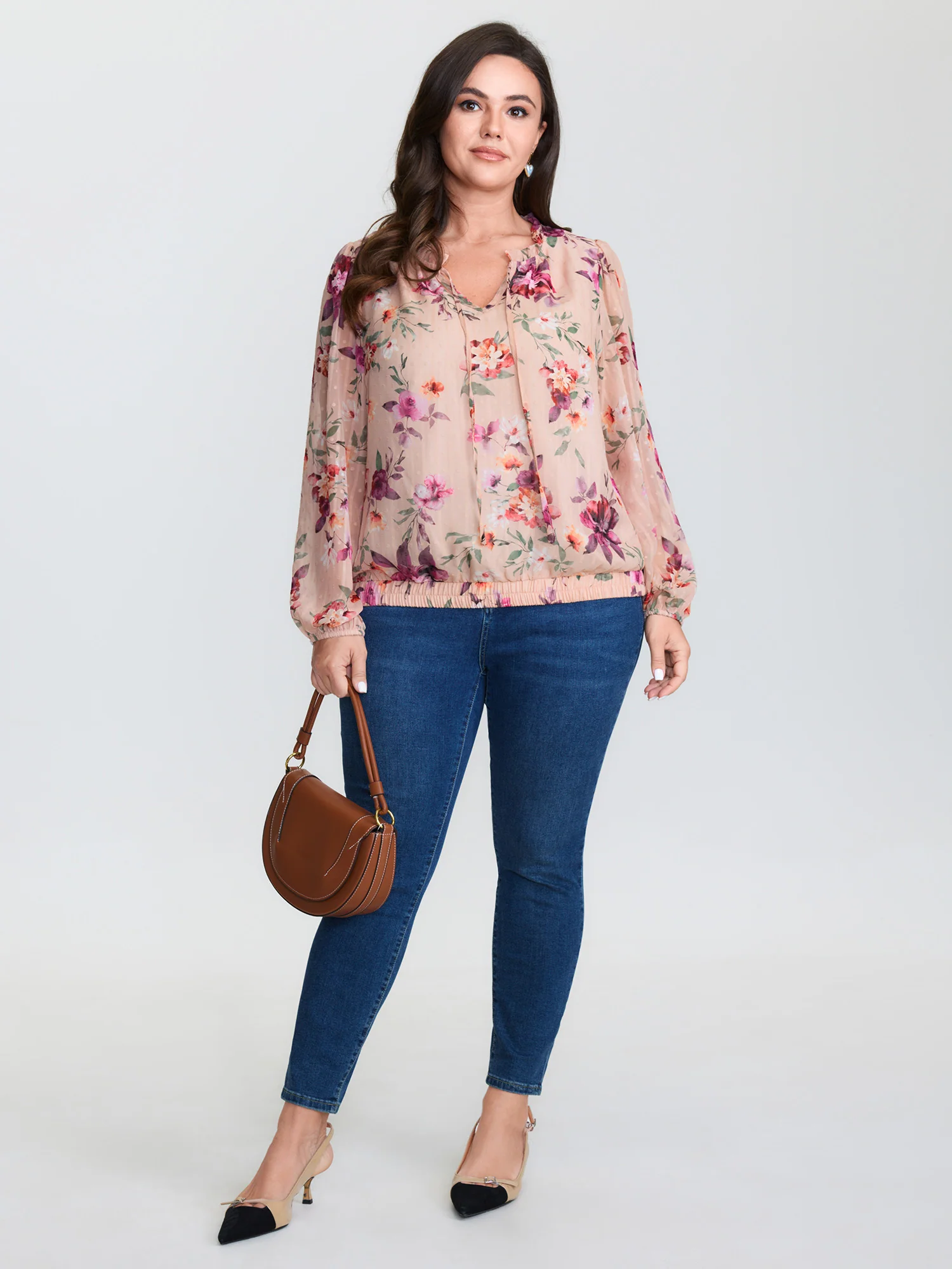 Soft Romance Stretchy Hem Blouse - Image 3