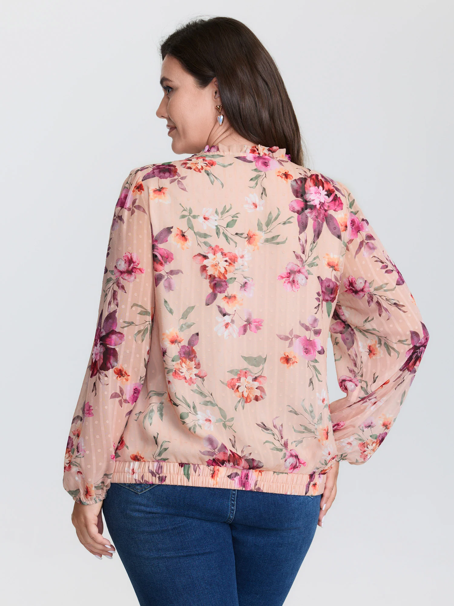 Soft Romance Stretchy Hem Blouse - Image 4