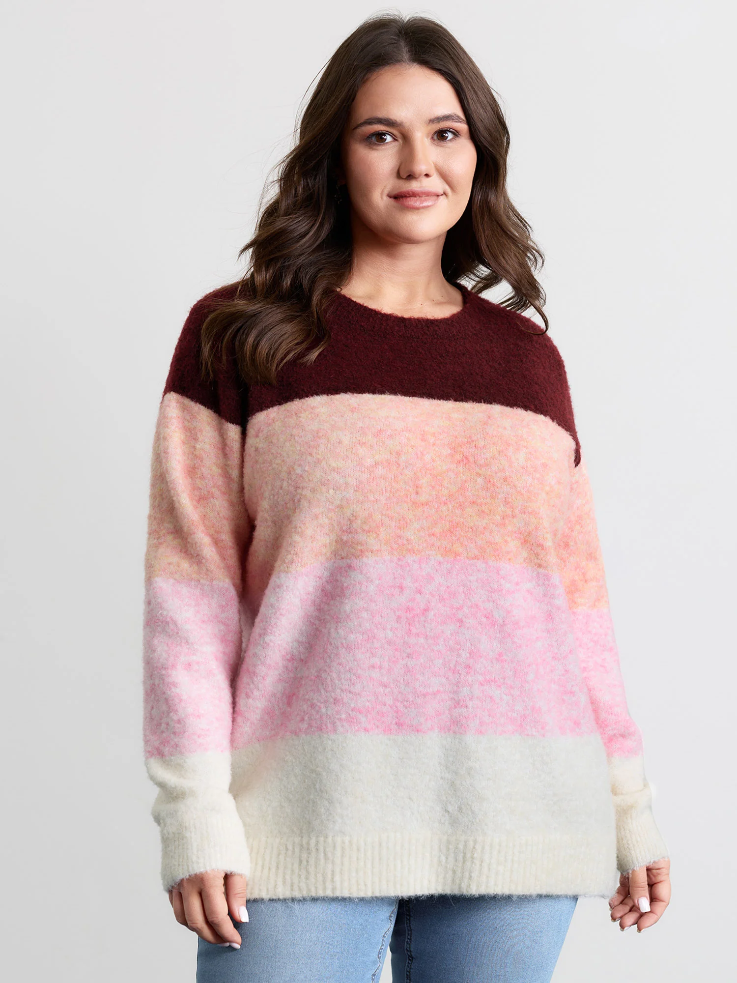 Soft Striped Contrast Pullover - Image 2