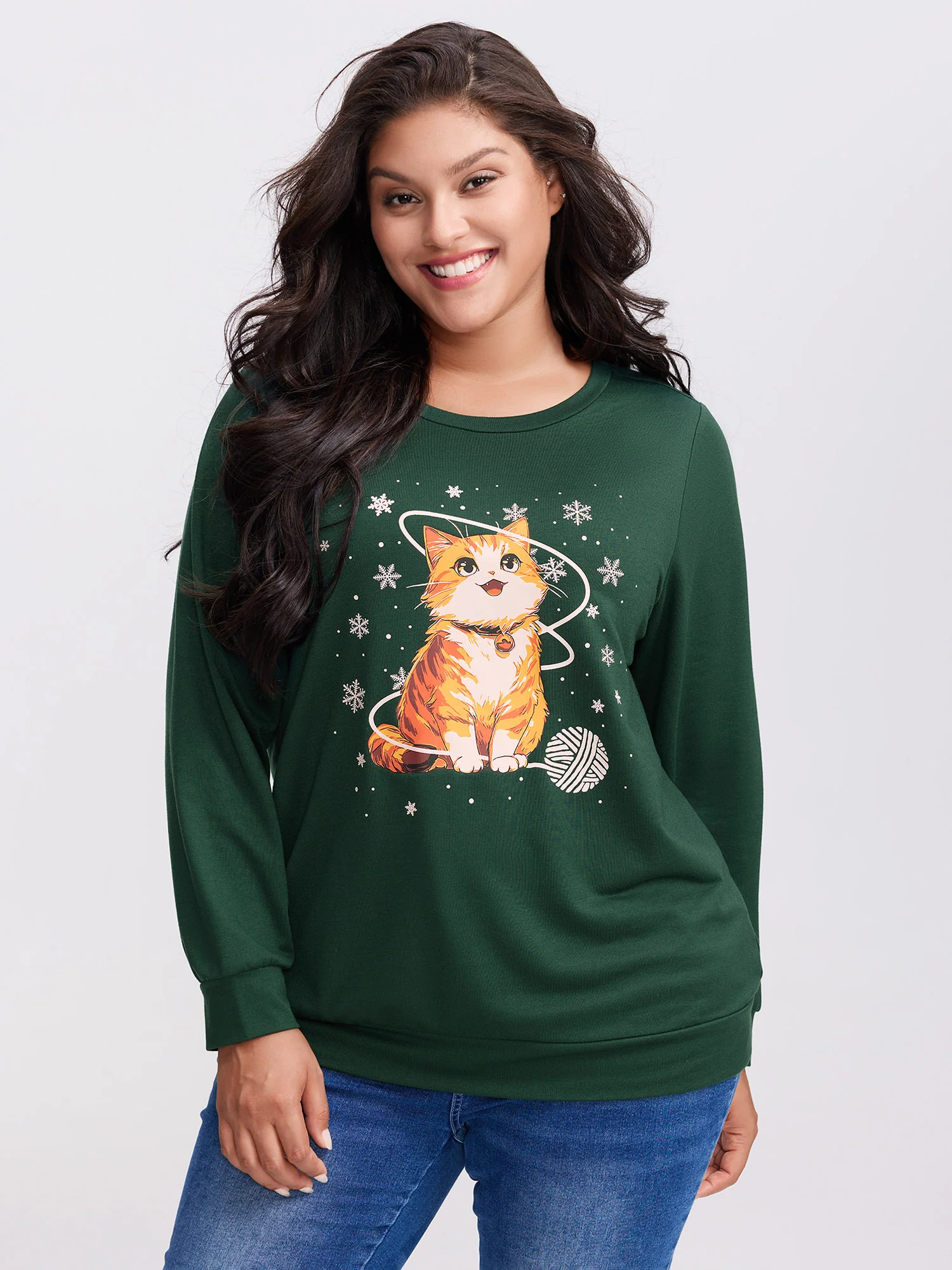 Solar Cat Stretchy Sweatshirt - Image 2