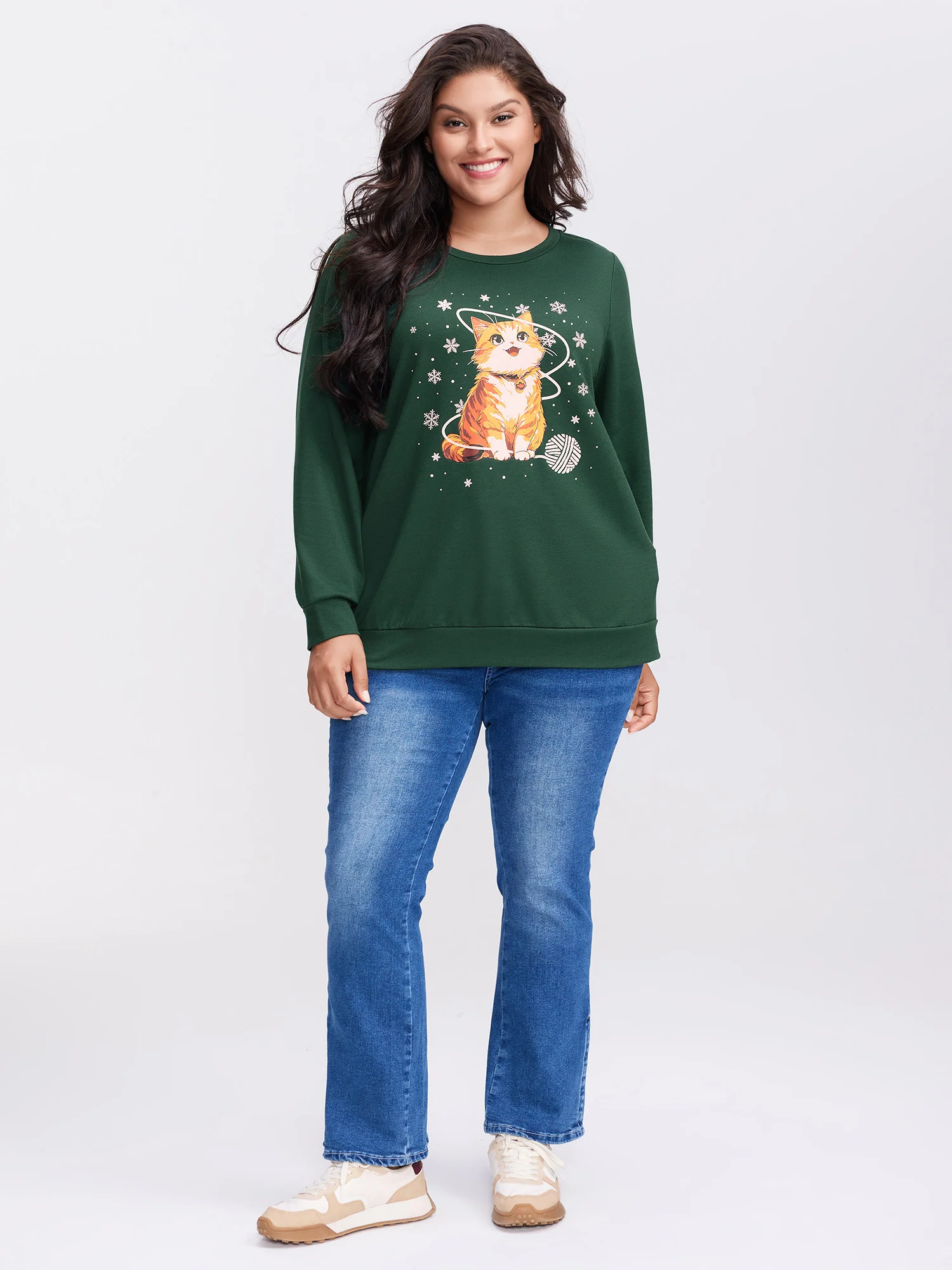Solar Cat Stretchy Sweatshirt - Image 3