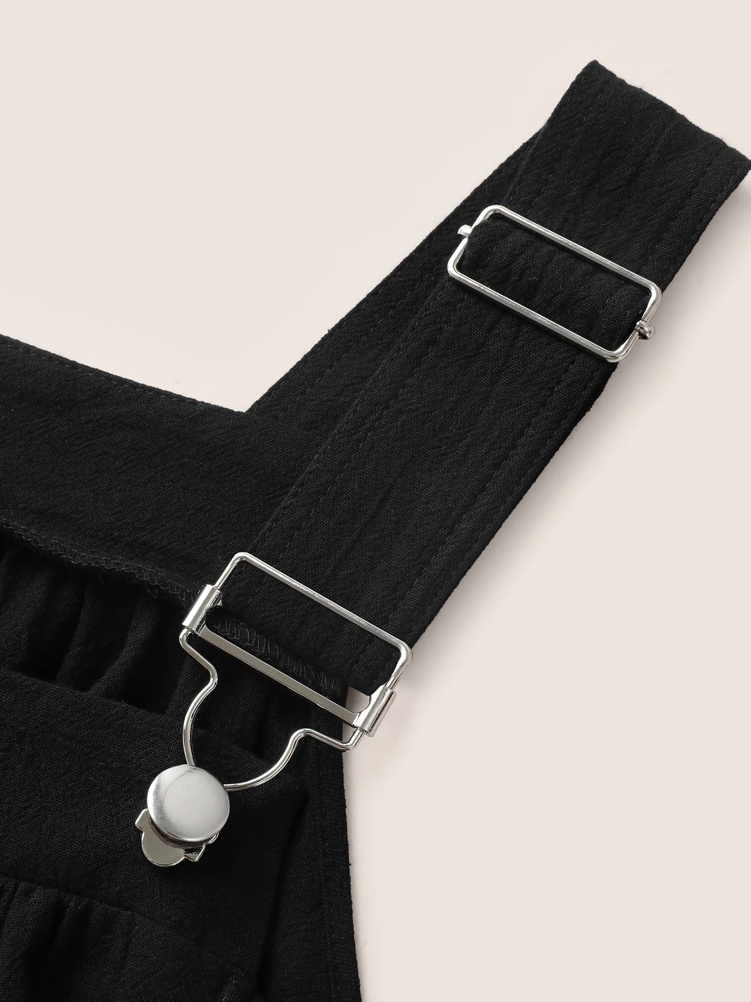 Cotton Solid Adjustable Straps Pocket Midi Dress - Image 9