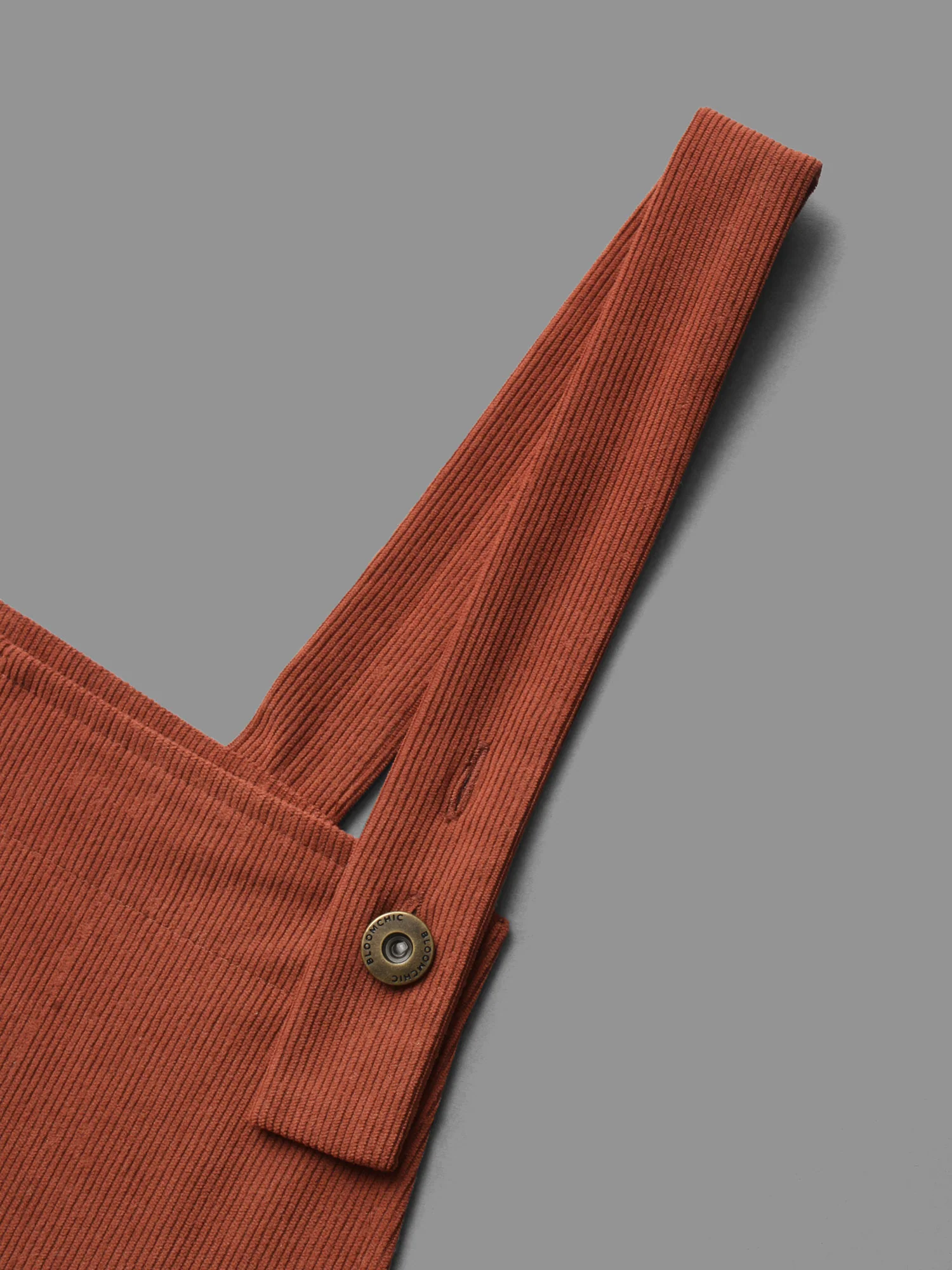 Solid Corduroy Wide Leg Overall - Image 7