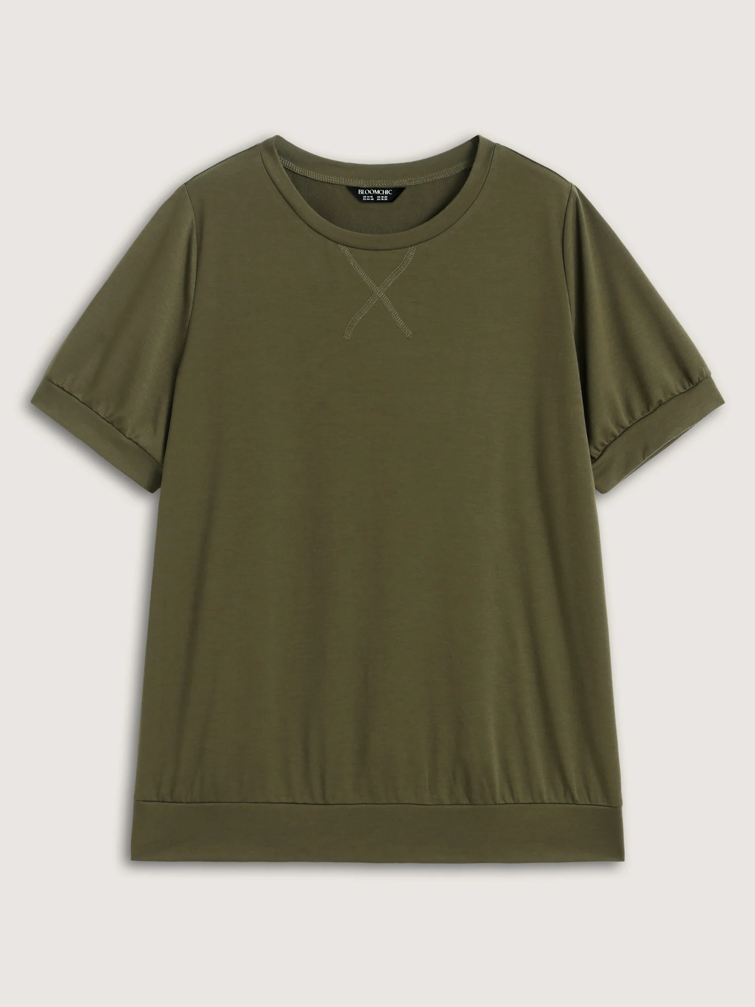 Solid Crew Neck Relaxed Sweatshirt - Image 7