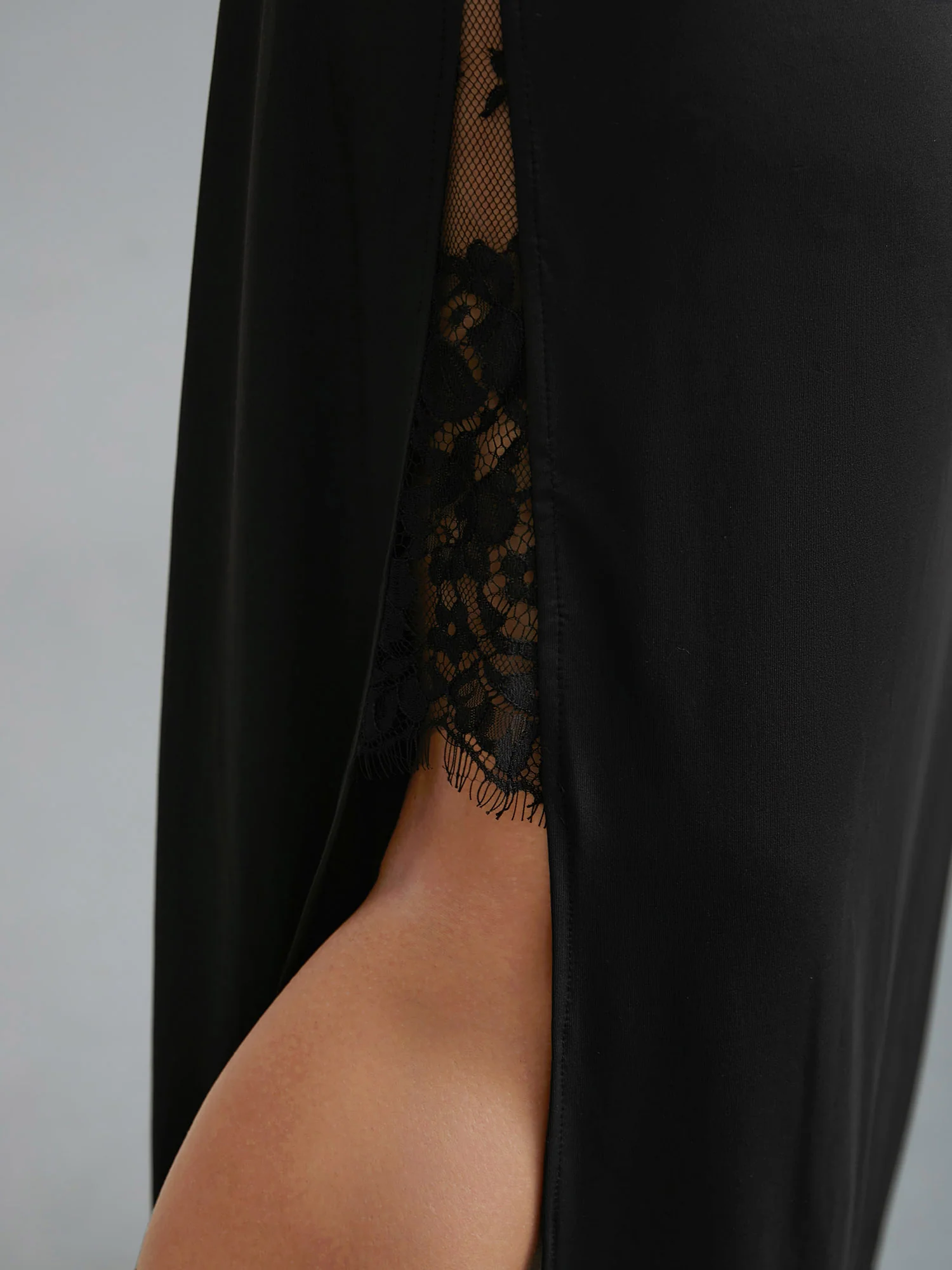 Flirty Crisscross Slit Hem Nightgown - Image 2