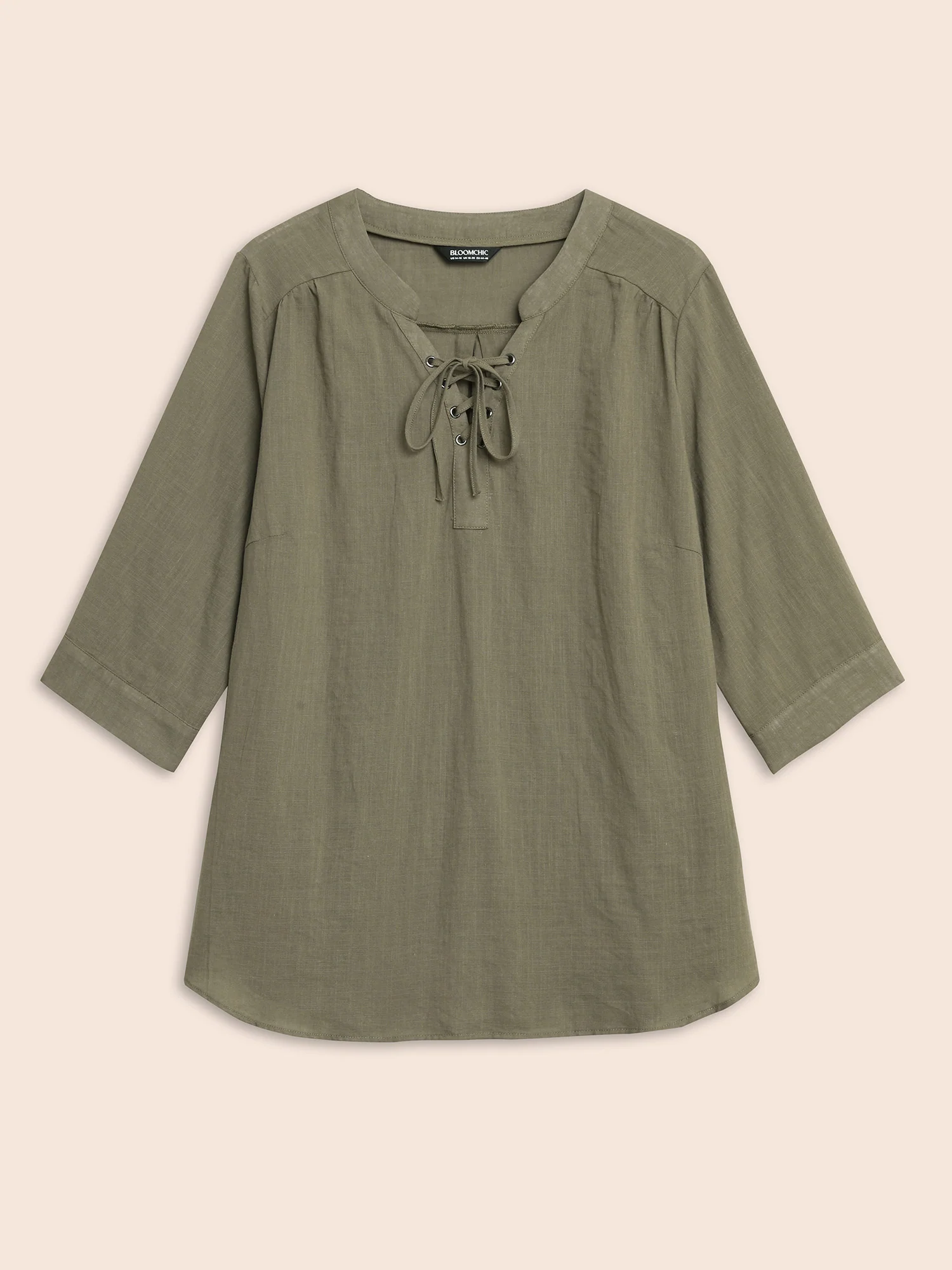 Solid Cross Straps Pleated Blouse - Image 8