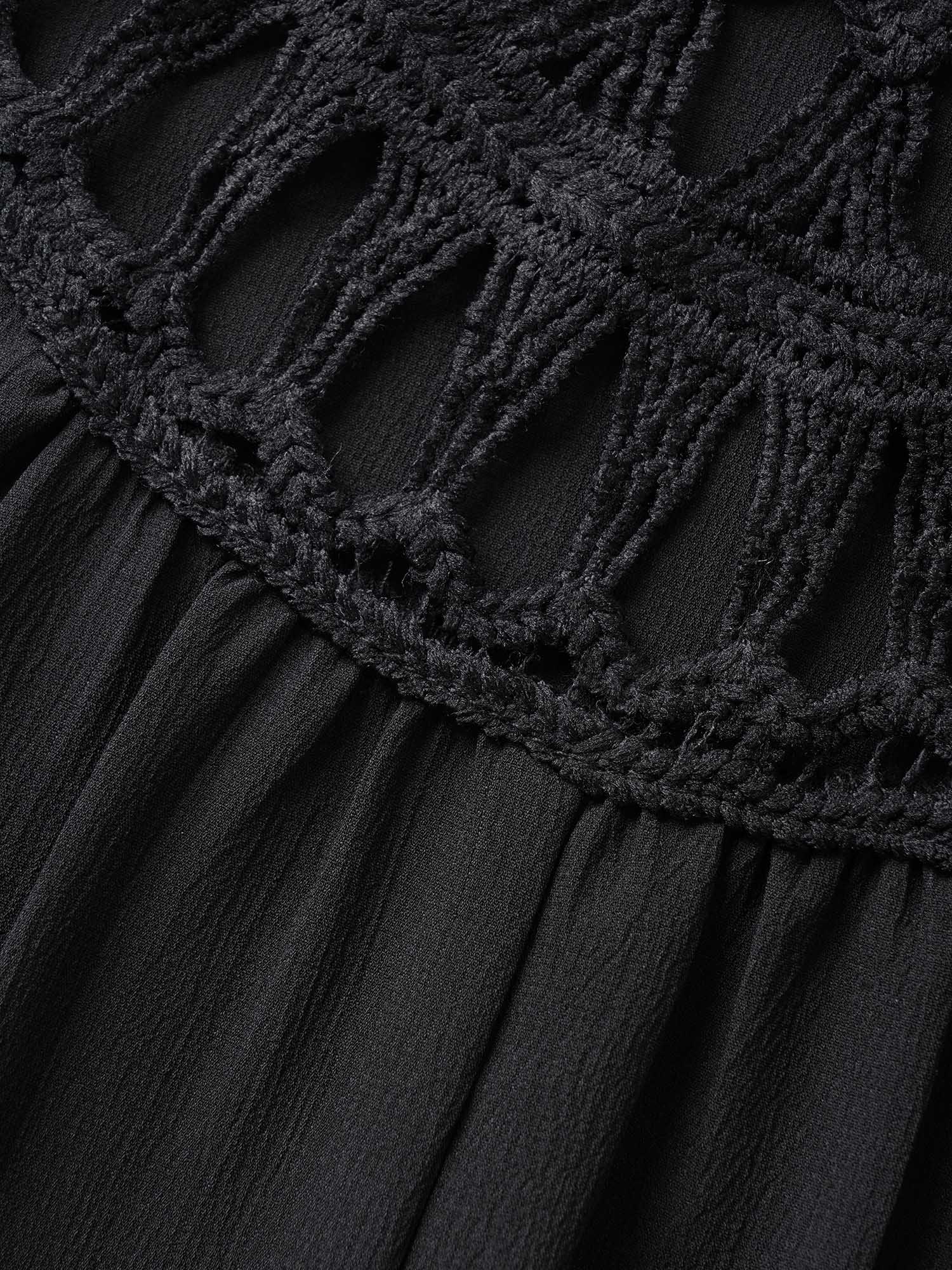 Solid Cut Out Ruffle Cap Sleeve Dress - Image 5
