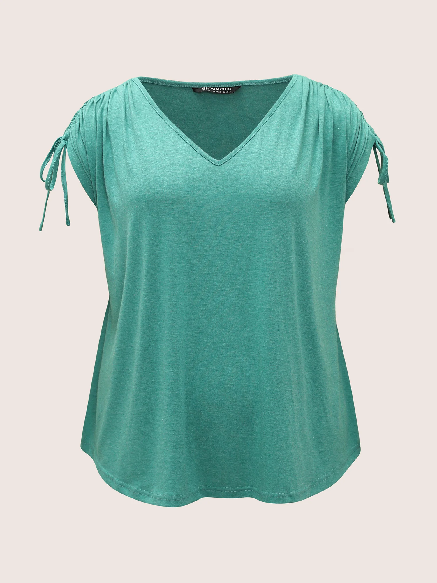 Solid Drawstring Dolman Sleeve T-shirt - Image 6