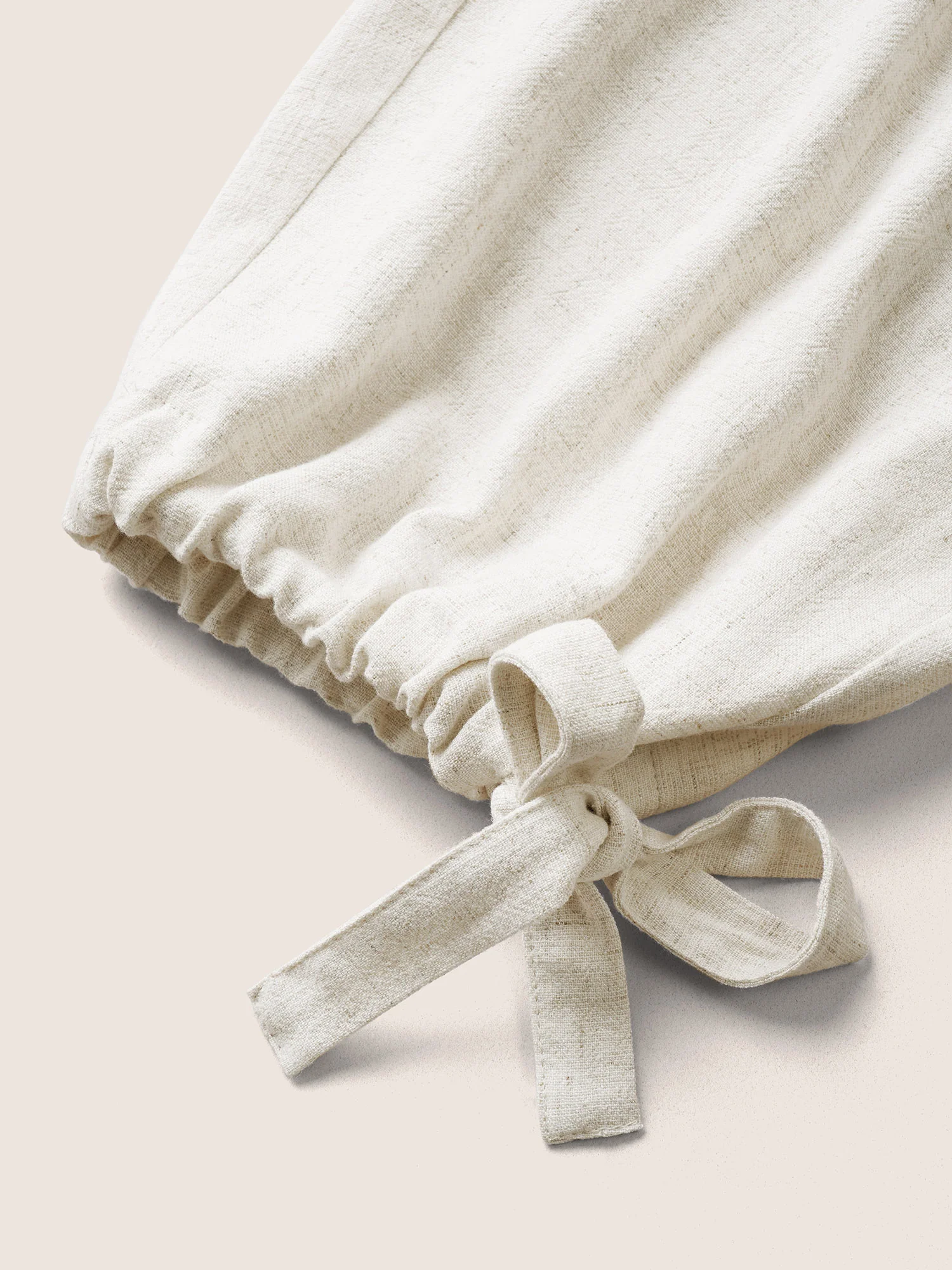 Solid Elastic Waist Ties Harem Pants - Image 6
