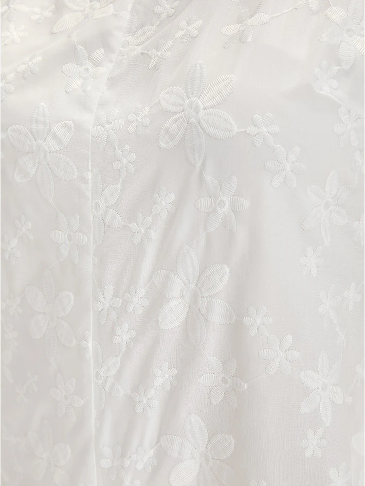 Solid Embroidered Knot Pocket Overall Romper - Image 8