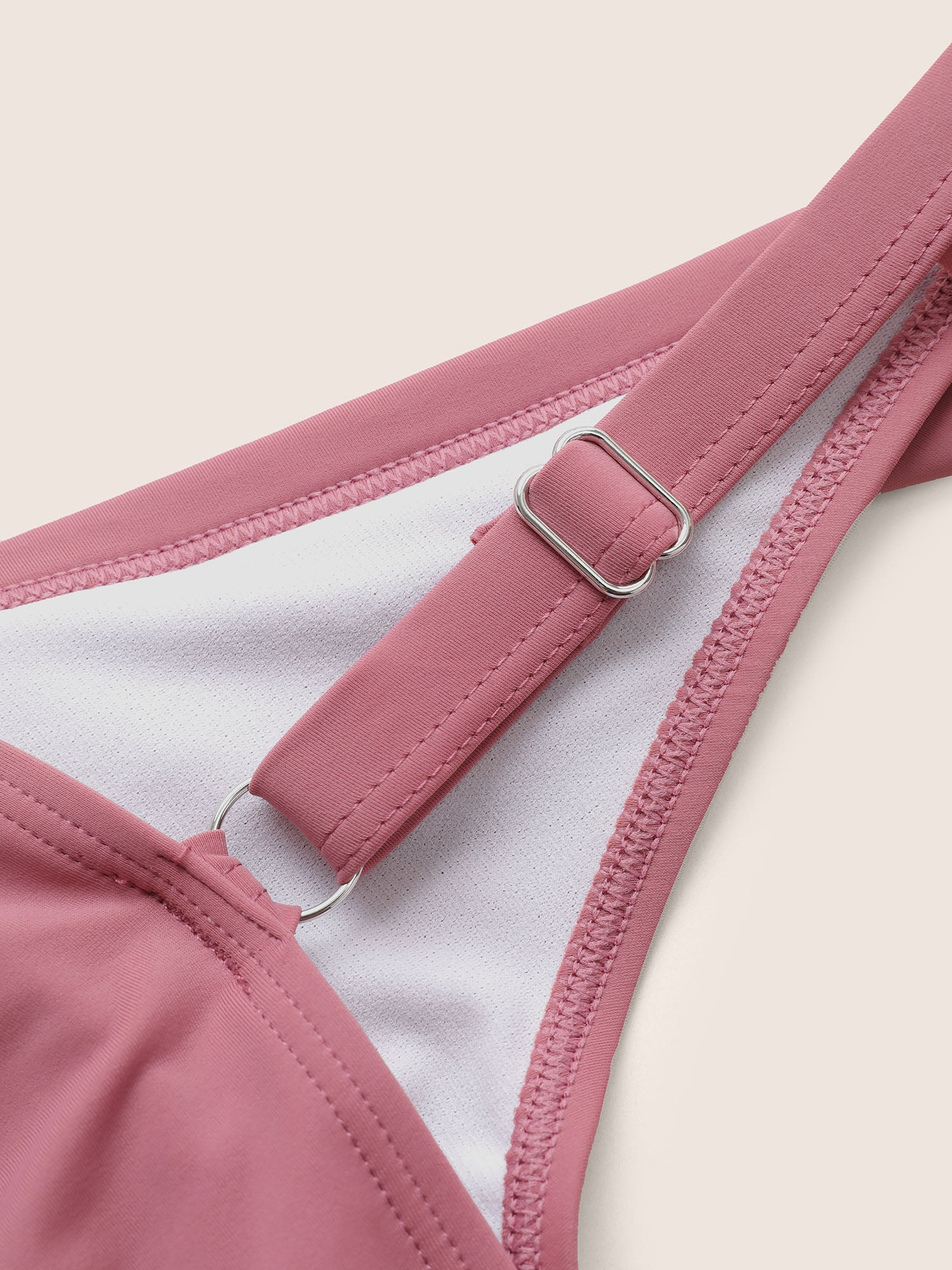Solid Flutter Trim A Line Swim Dress - Image 6