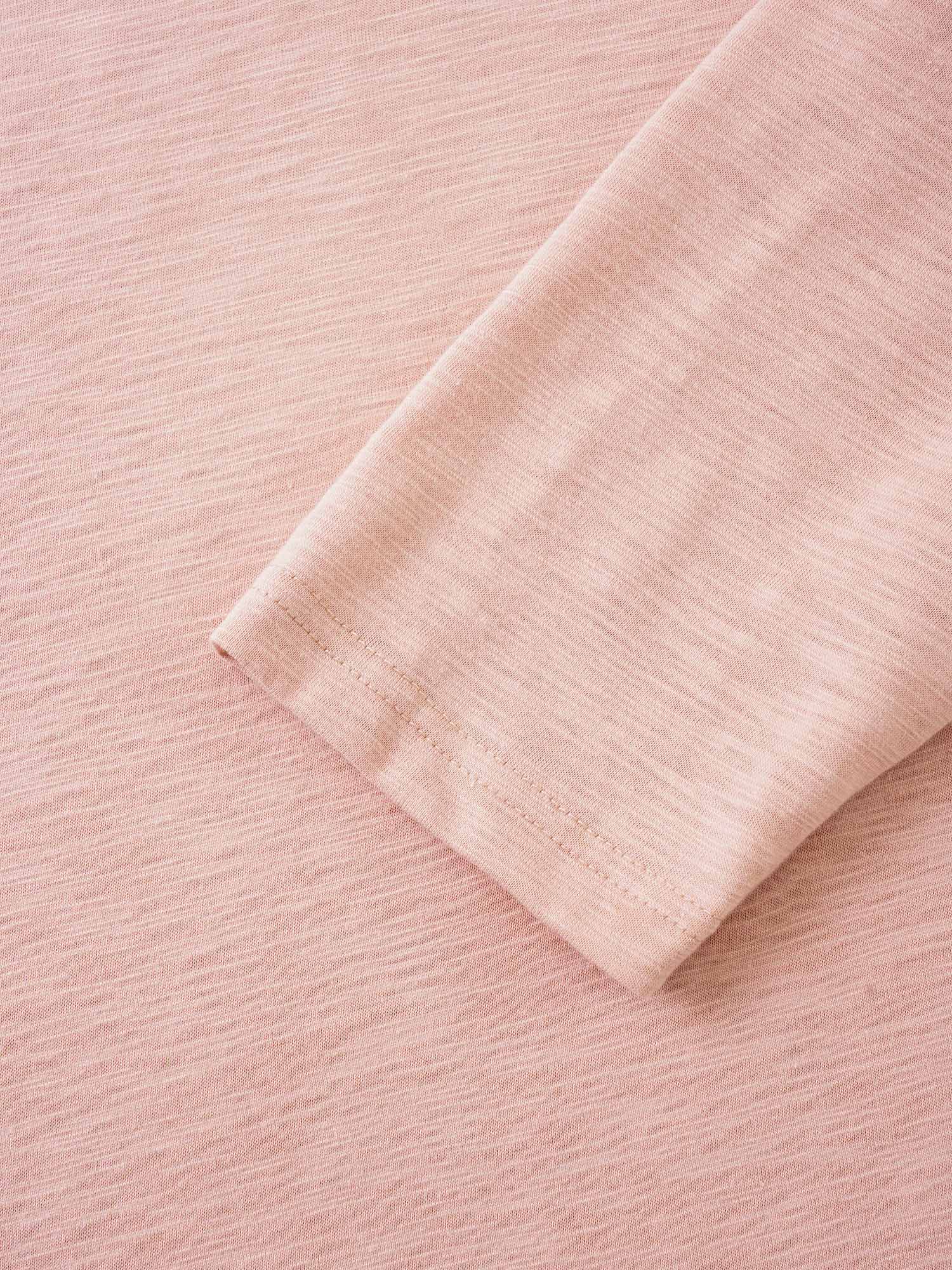 Solid Heather Scalloped Trim T-shirt - Image 6